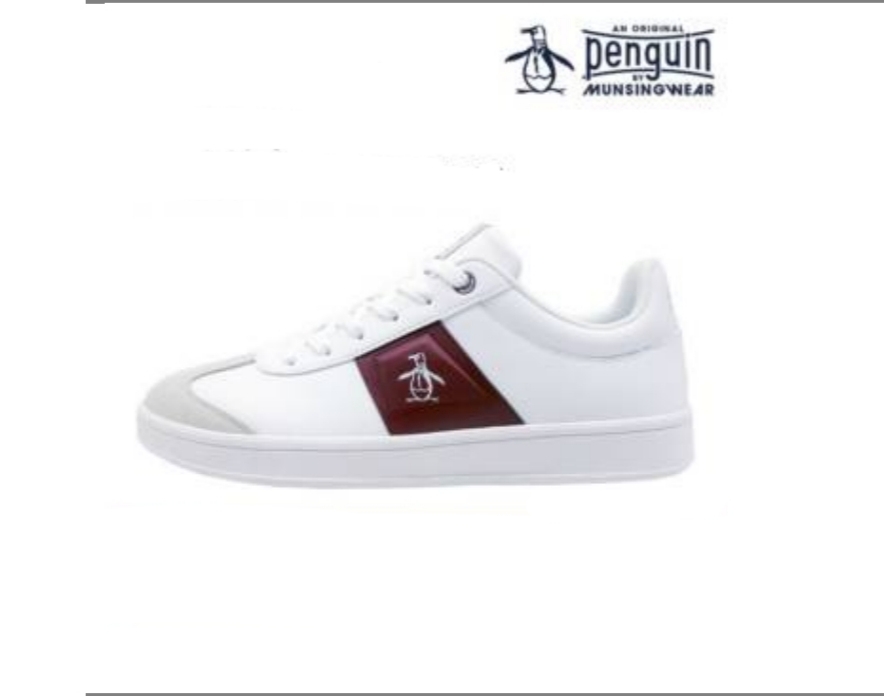 ZAPATILLAS ORIGINAL PENGUIN MORTY - COLOR WHITE-BURGUNDY