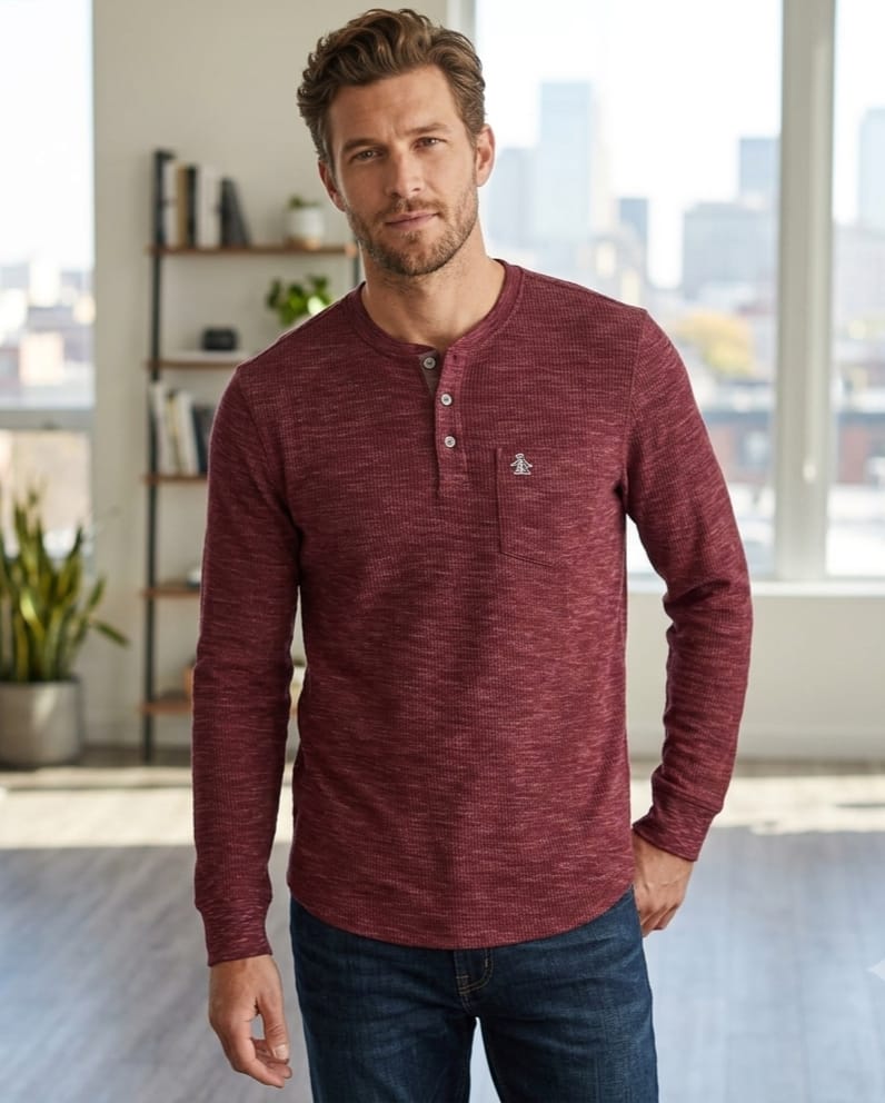 SWEATER ORIGINAL PENGUIN-COLOR CABERNET