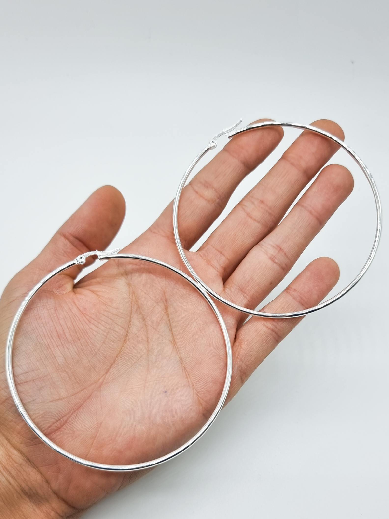 BA15-77 Aros Cubanos Argollas 7,7cm Amsterdam Joyas