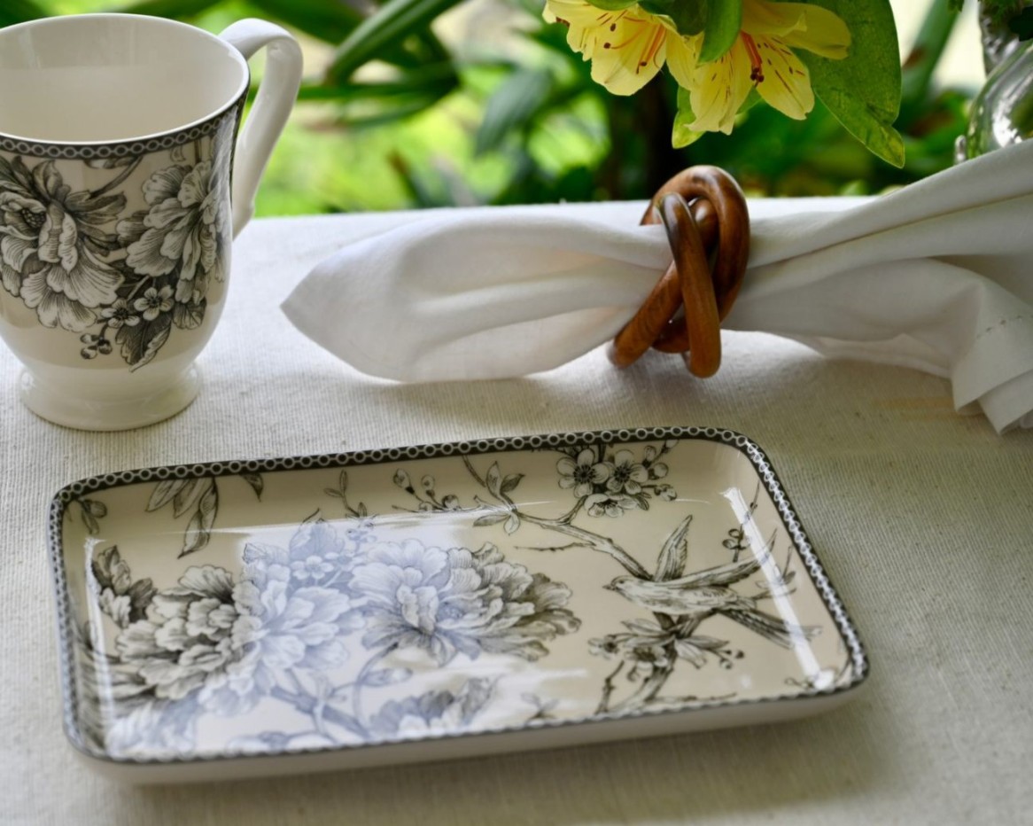 ADELAIDE ANTIQUE WHITE Vintage Tea Cup Set 6Pcs Cup 300ml 6Pcs