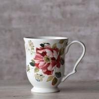 Oriana White Ceramic Coffee Mug (Set of 4 Mugs) | Dazzle Living