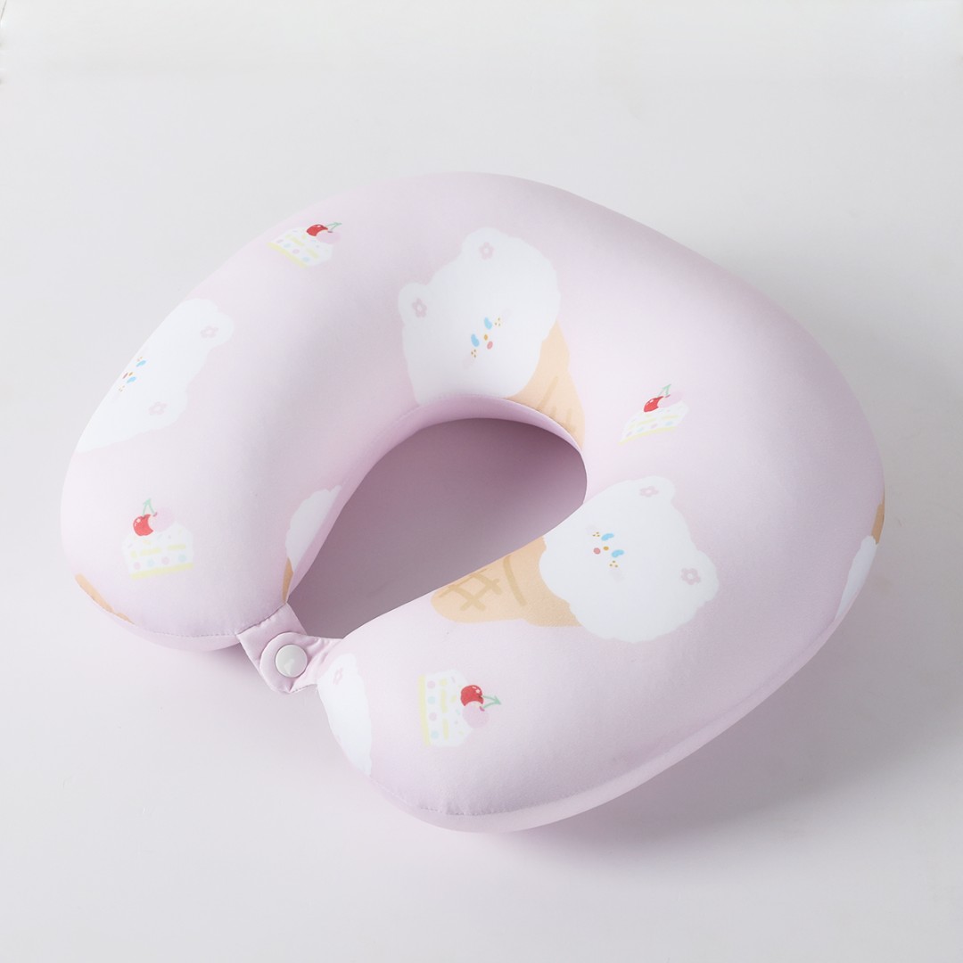 ice bear neck pillow miniso