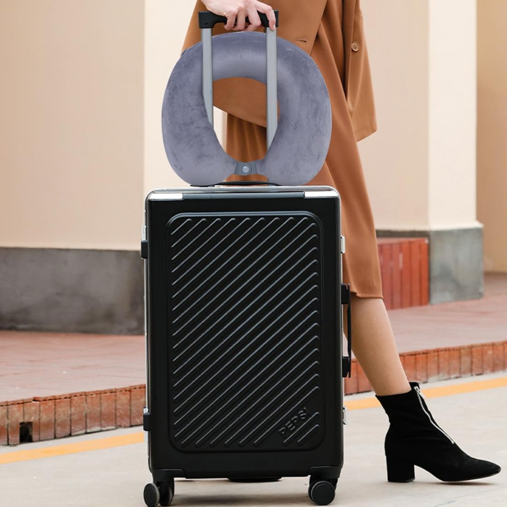 Dual Color Memory Foam U Shaped Neck Pillow(Gray) | MINISO PV