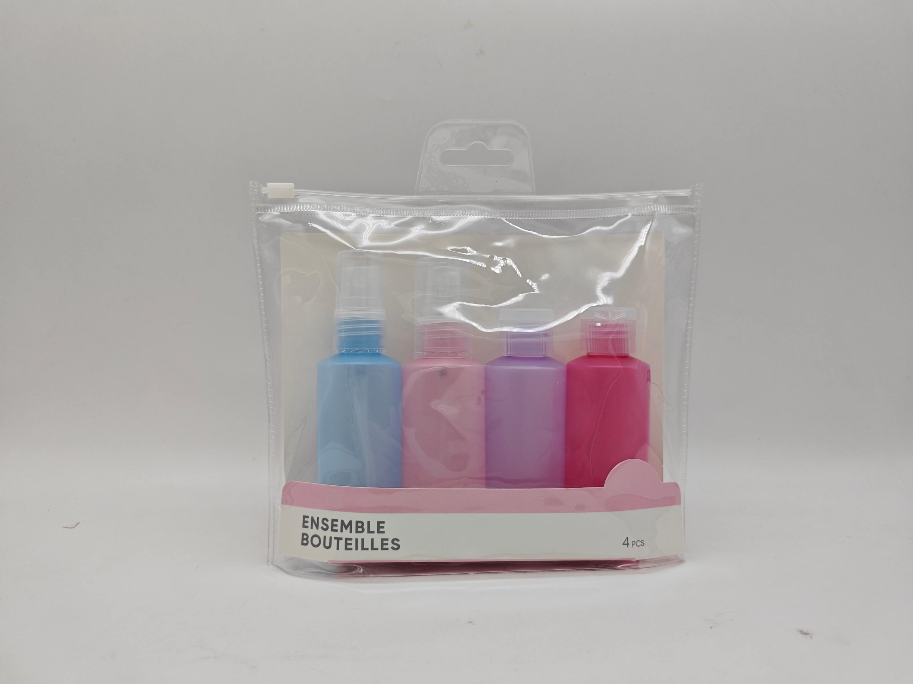 Candy Color Soft Travel Bottles Set (4 pcs) MINISO PV