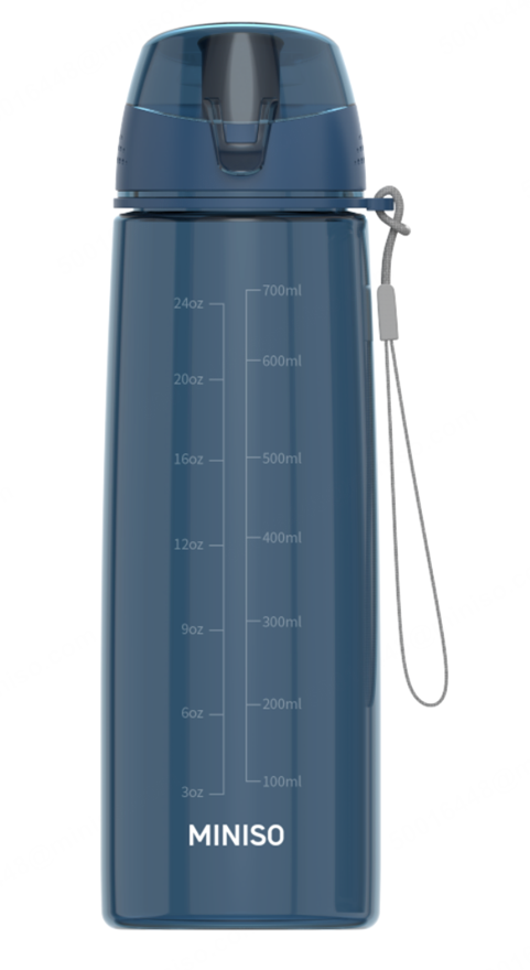 Minimalist Series Tritan Plastic Bottle with Lid and Strap 820mL