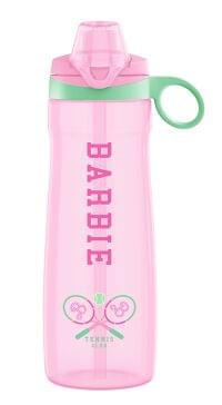 Barbie Collection Plastic Bottle with Handle & Straw 1000mL (Pink