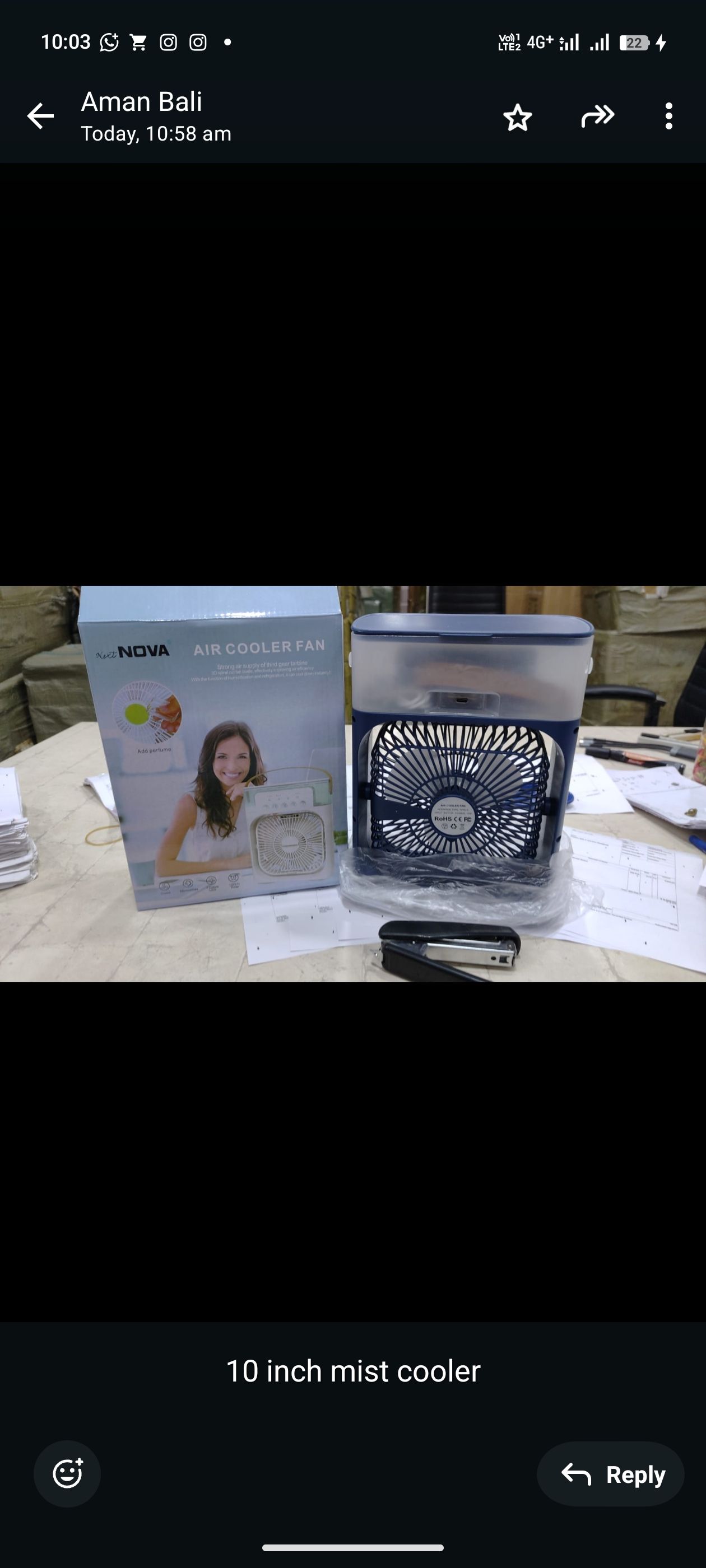 Nova air cooler fan | skytale