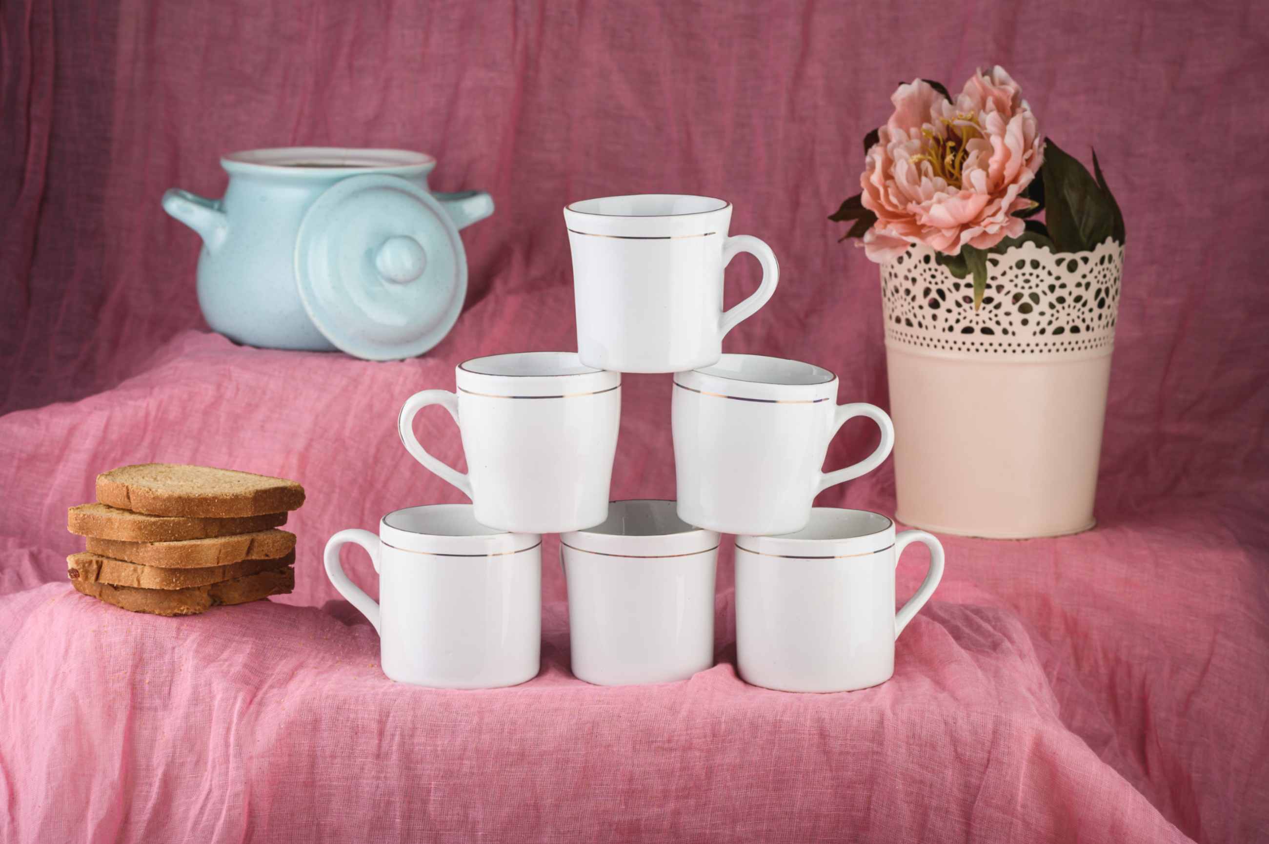 Tibros Gold Line Mug 110ml Set Of 6