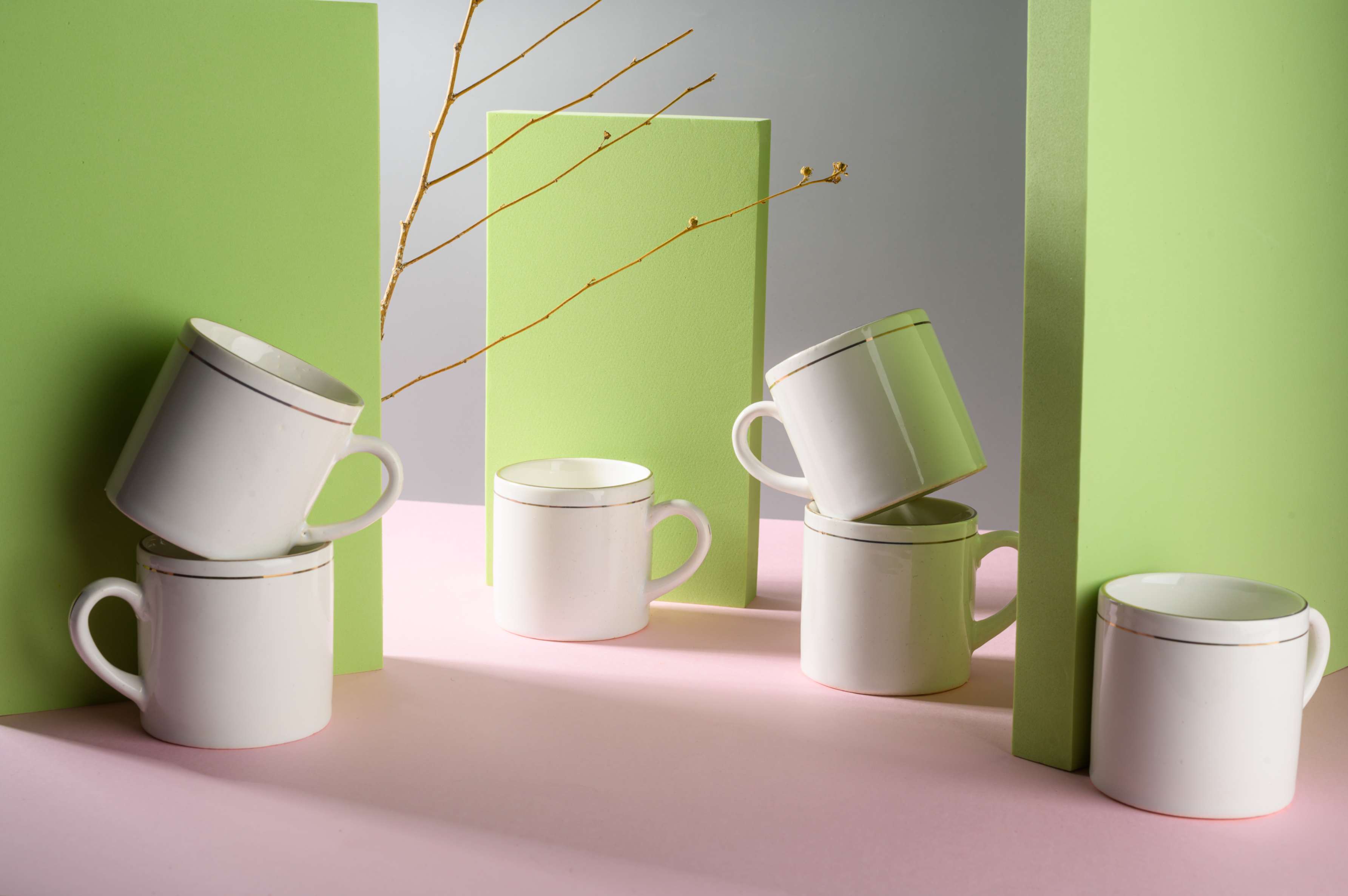 Tibros Gold Line Mug 110ml Set Of 6