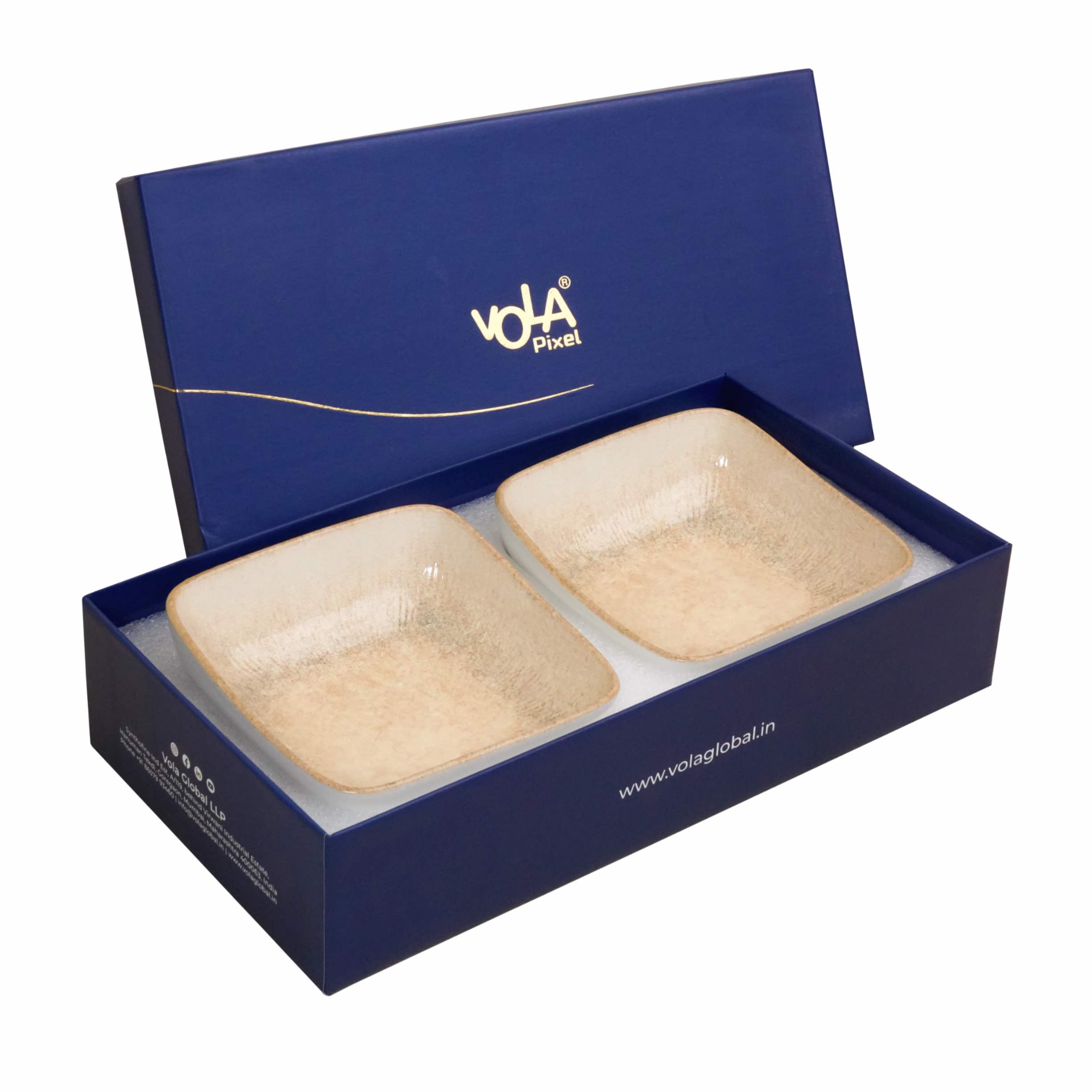Vola Morocco Square Bowl 12 cms set of 2 (12x12x5 cms