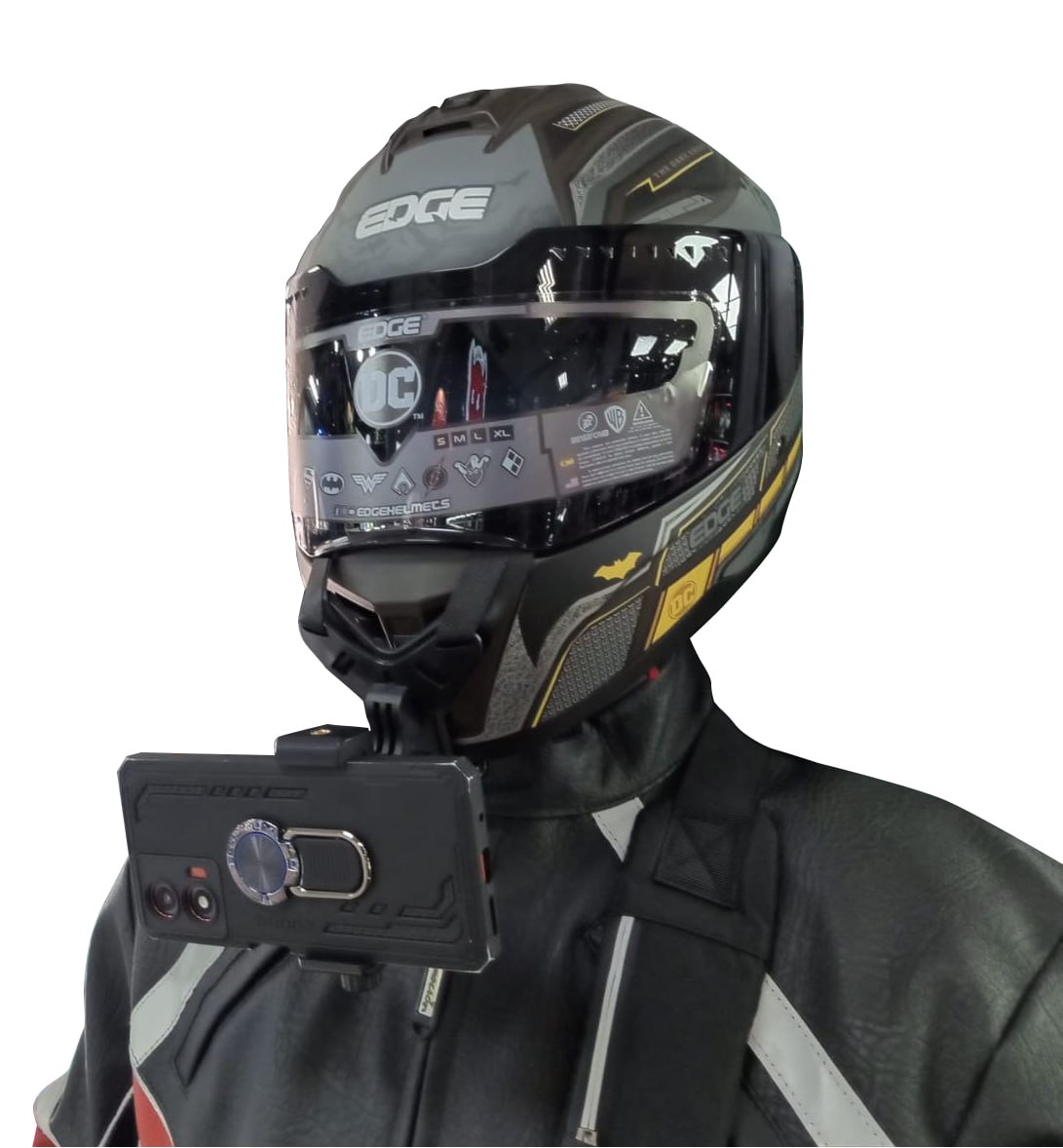Soporte Porta celular GoPro para barbilla Cascos R