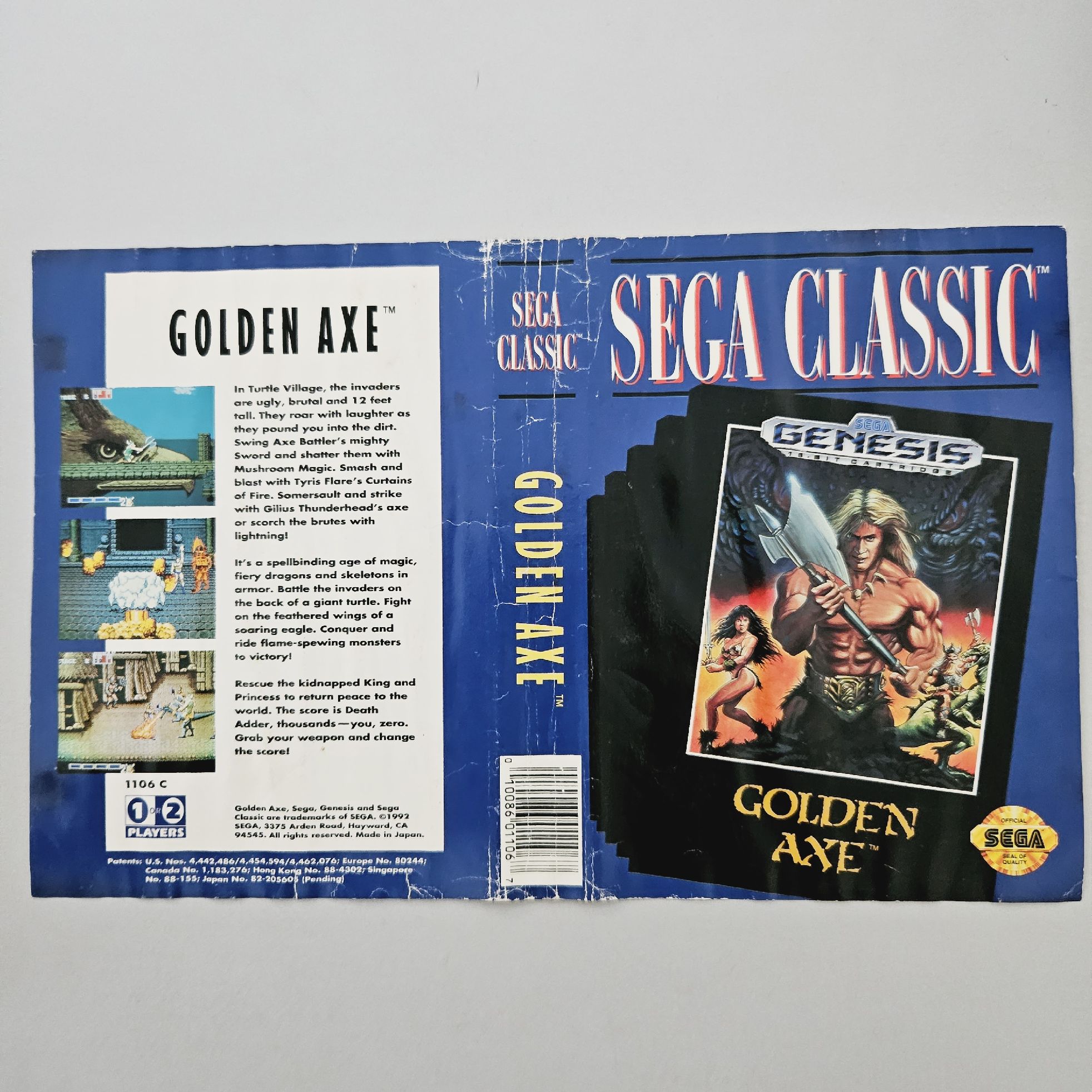 Encarte Golden Axe Games Imports