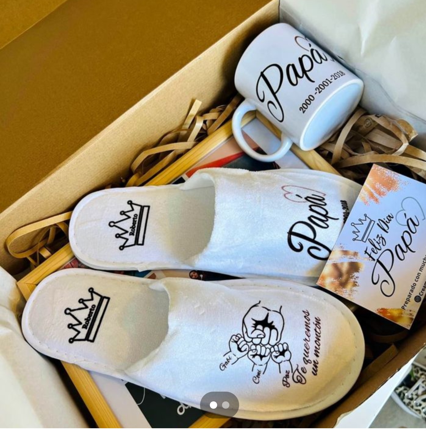 Unas Pantuflas Pantuflas Dia Del Padre Pack Tazón, Pantuflas Y