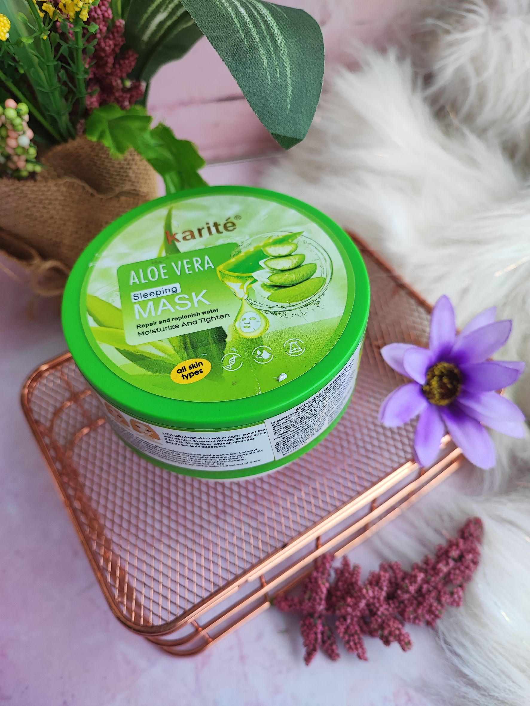 Sleeping Mask de Aloe Vera Karité Korsou Women Store