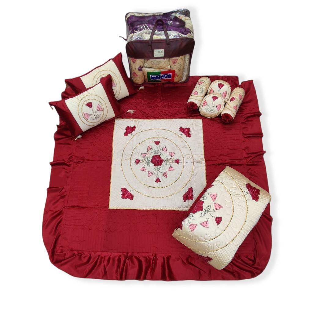 SHAGUN 8Pc Wedding Set Titos Quilt Blanket Factory