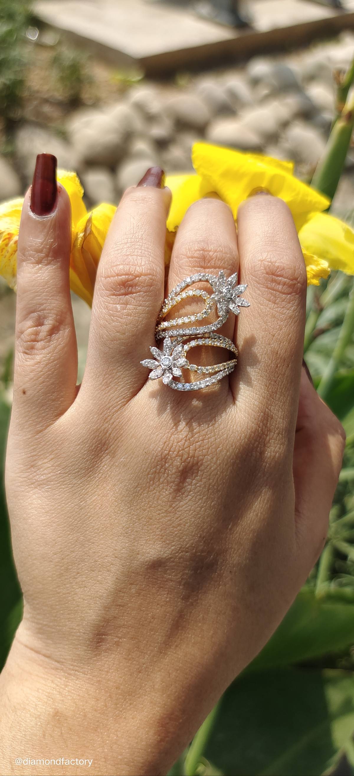 Diamond Ring Tiffany Cocktail Ring Vintage Tiffany Platinum