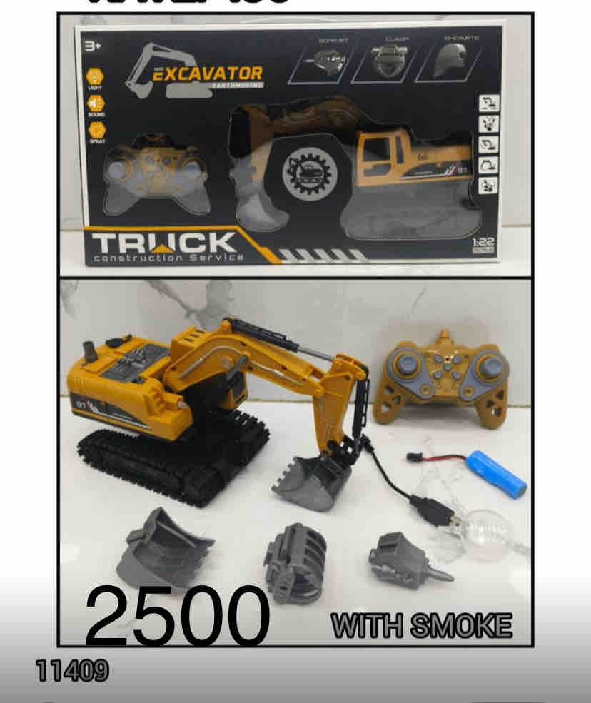 Excavator Remote with smoke TOY PLANET