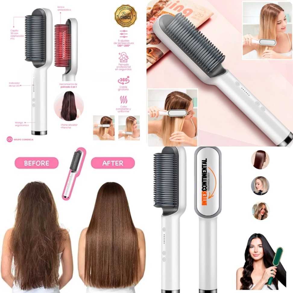 Cepillo Eléctrico Peine Alisador Cyzone Brush Cepillo Alisador