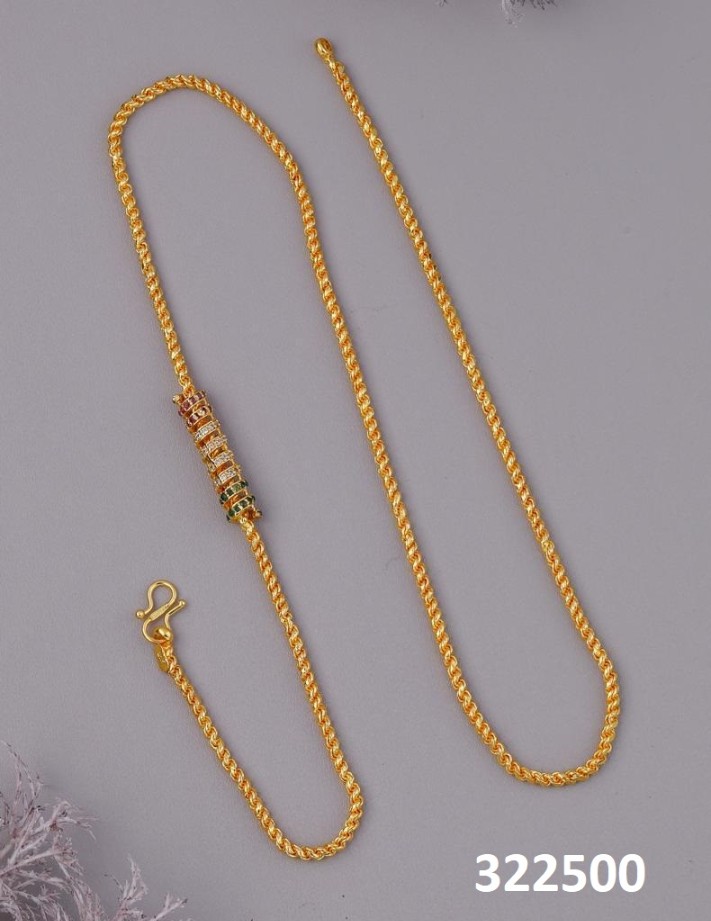Gold plated plain mop chain Regaliaz Traders
