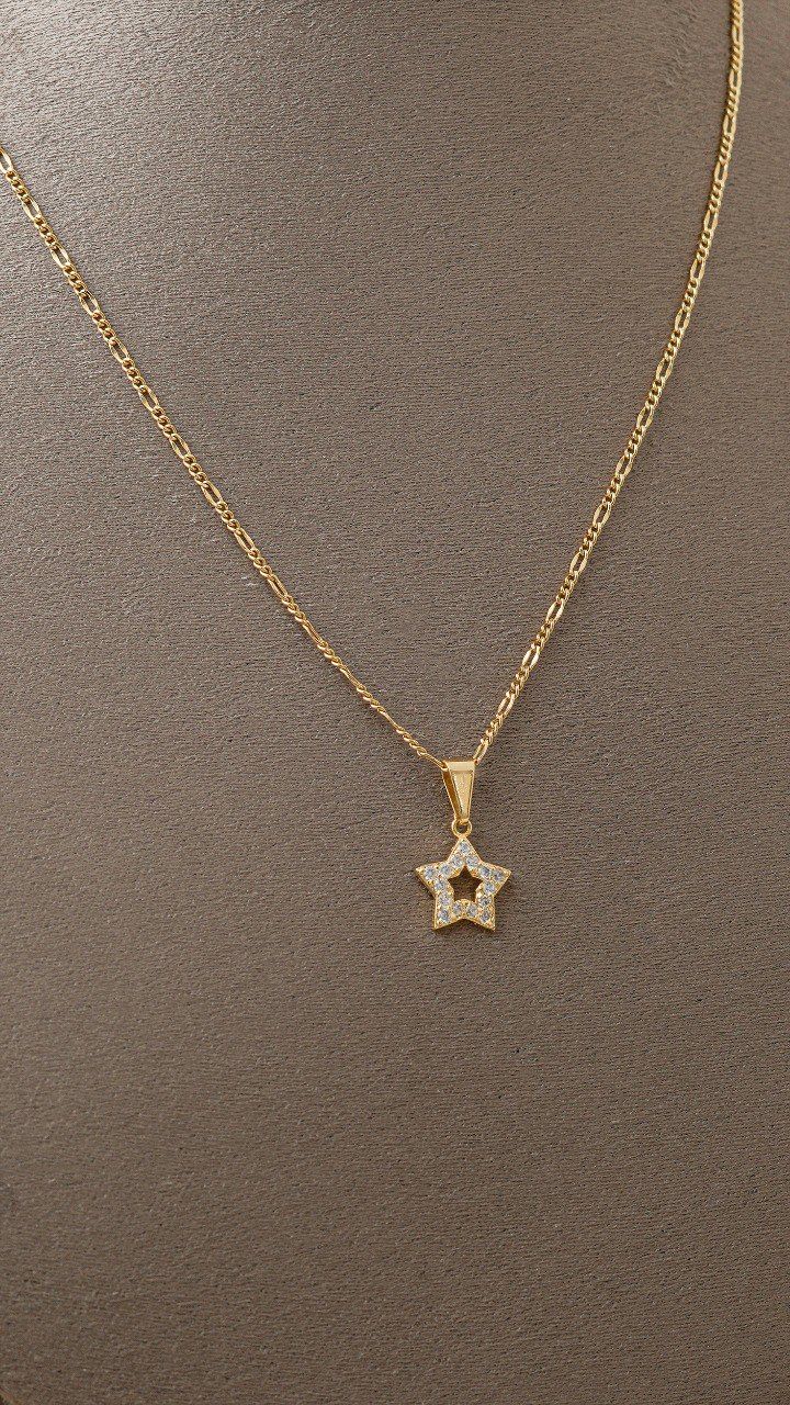 Cadena cartier delgada de 45cm oro laminado 18k