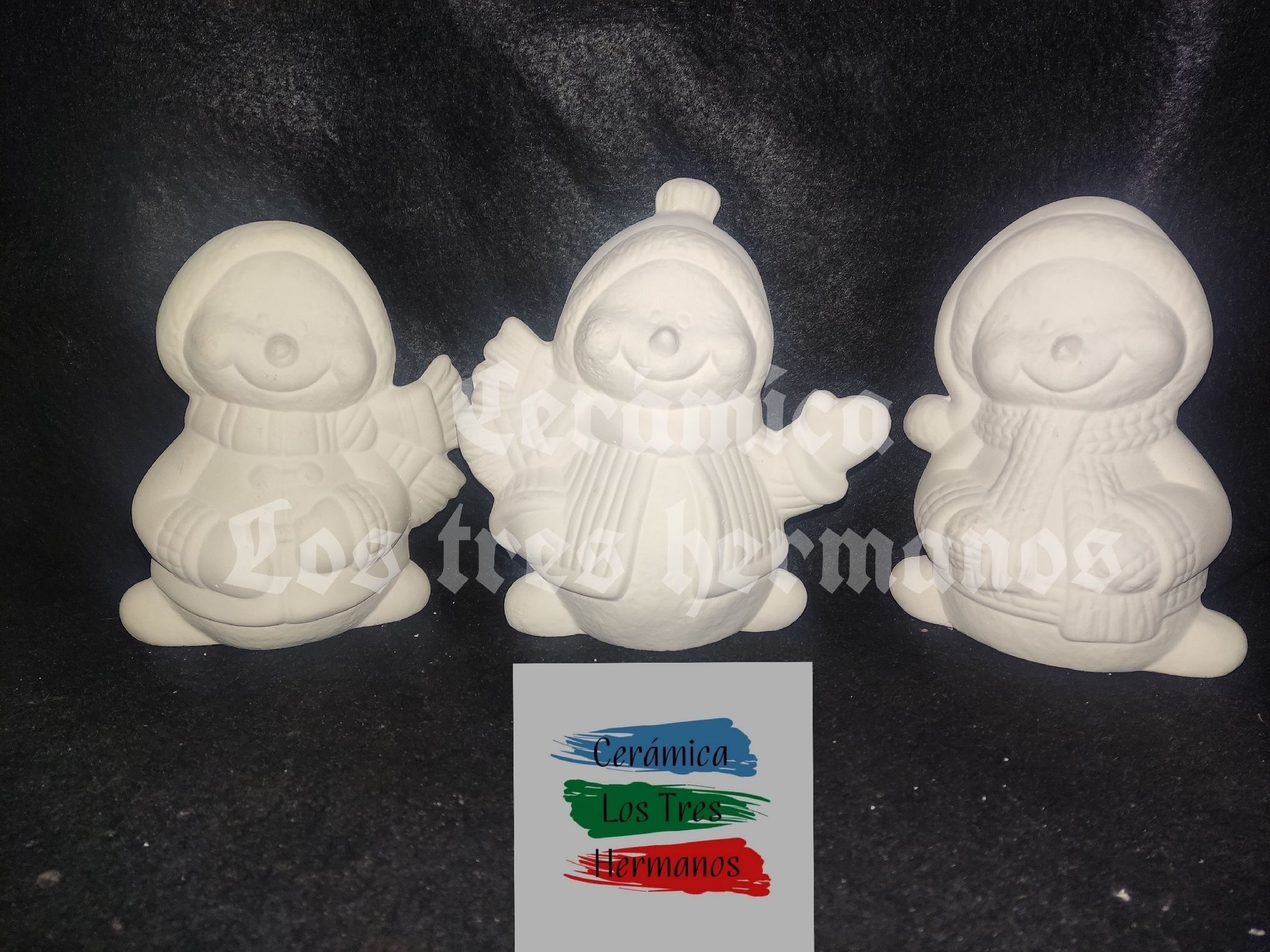 Muñeco De MuÃ±ecos De Nieve En Ceramica Adornos Navideños MuÃ±ecos