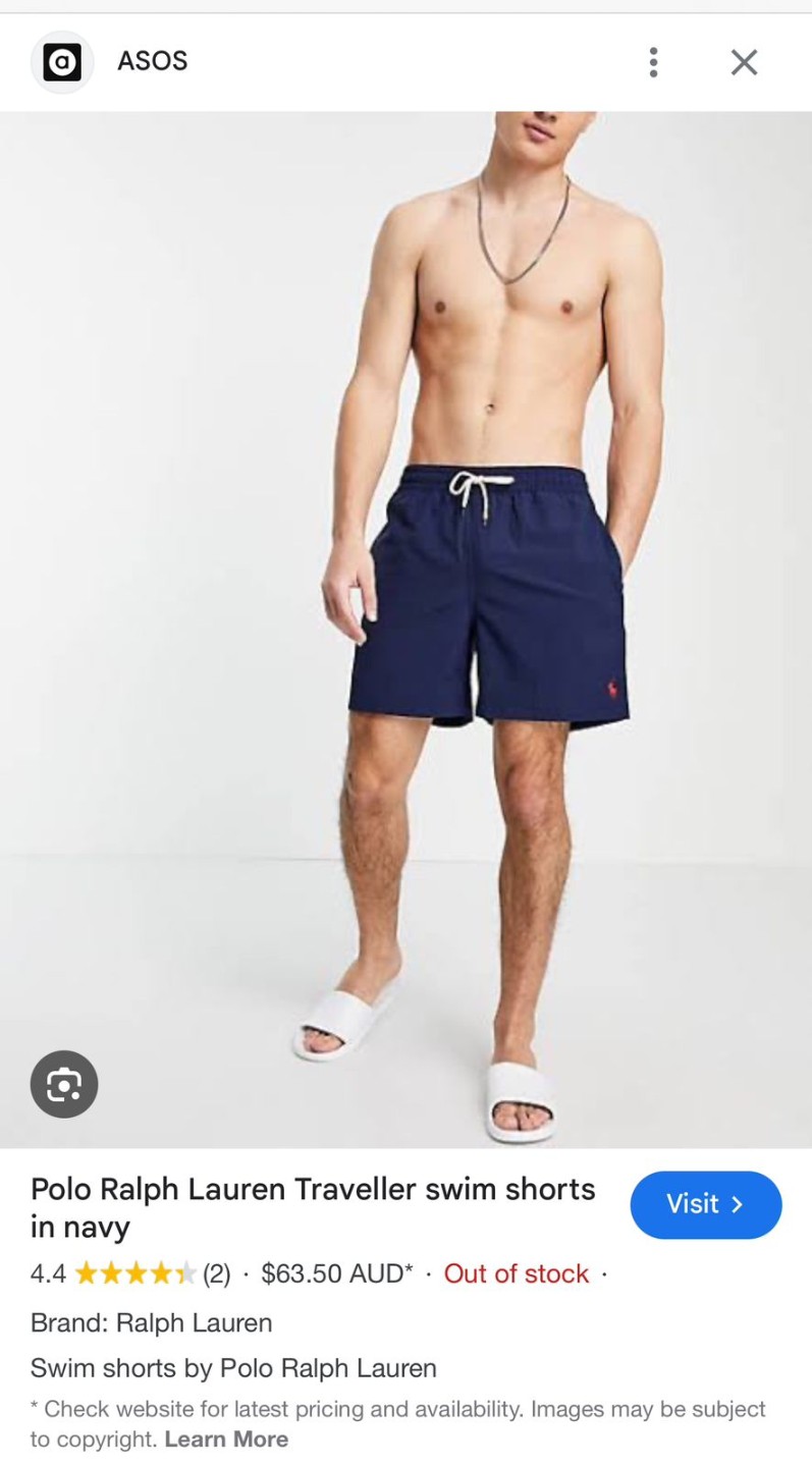 Asos Navy Ralph Lauren Swim Shorts Polo Ralph Lauren Traveler Icon