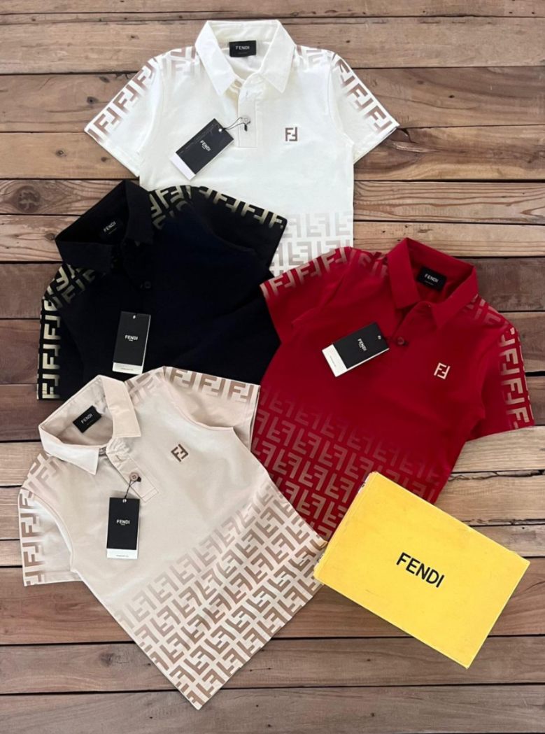 Fendi Kids Collar T-Shirts | TBI Wholesale