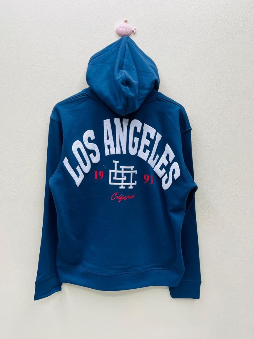 Los Angeles Light Blue Pull And Bear Hoodie Pull Bear STWD