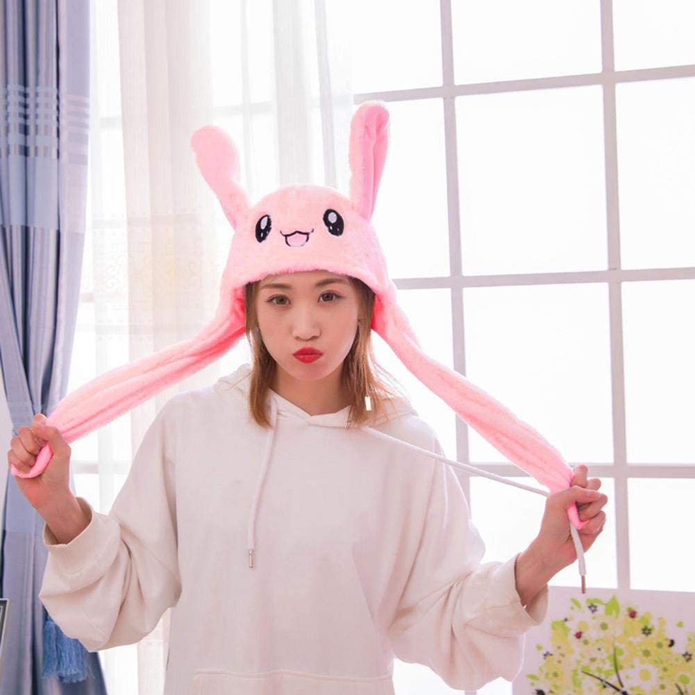 LED Rabbit Hat | Cute Rabbit Plush Hat with Light | Movable Ears 🐰 (1 ...
