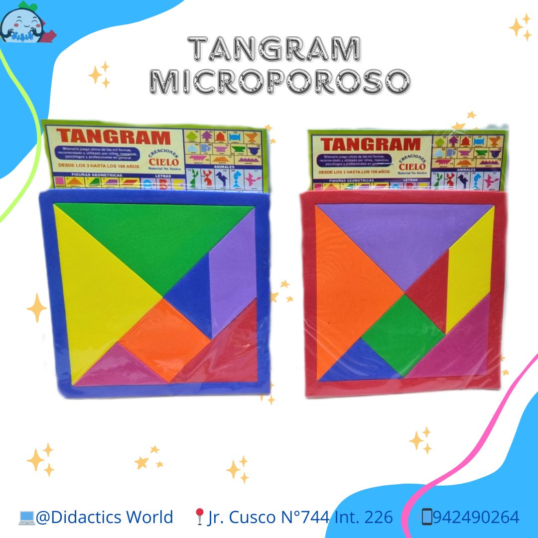 Tangram microposoro chico DIDACTIC'S WORLD 🌎🧸 LO MEJOR EN