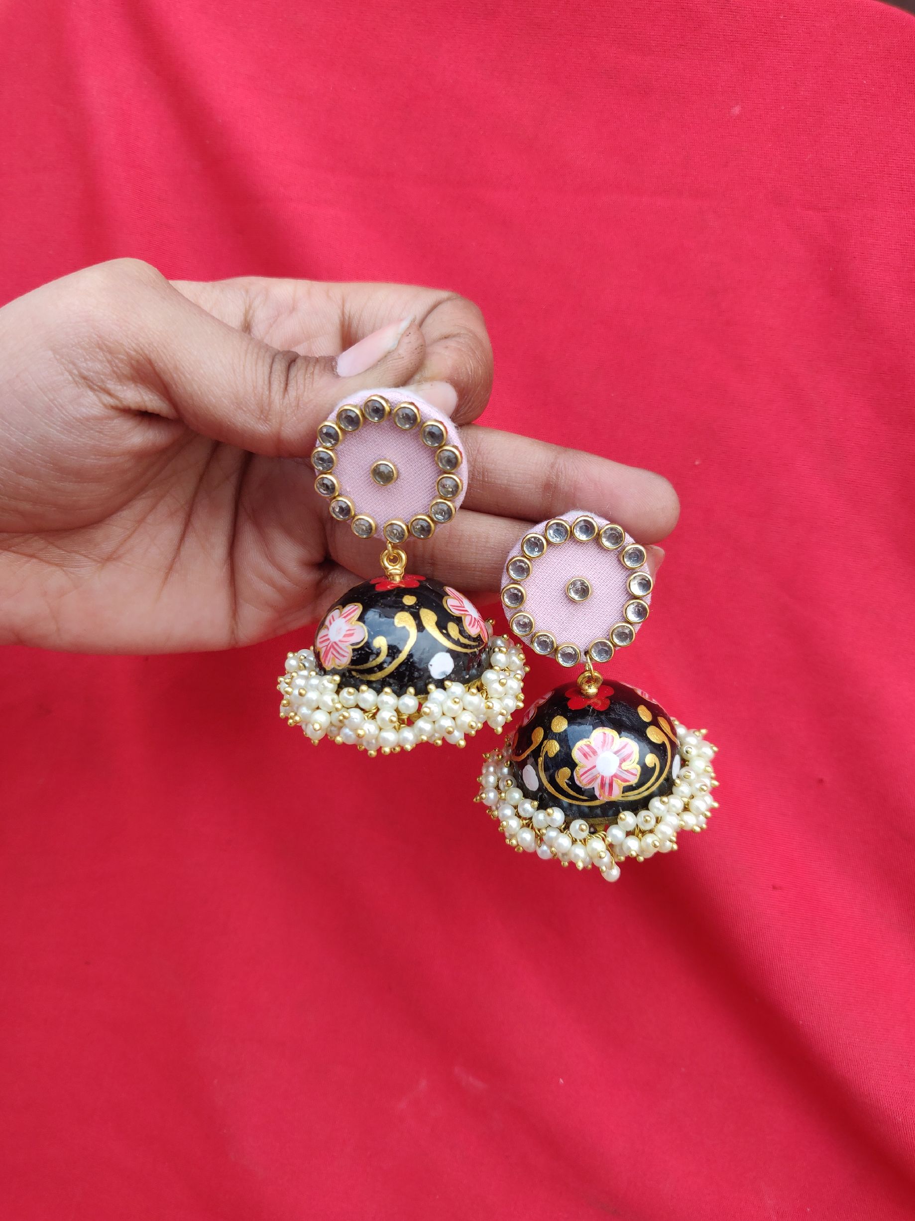 Aggregate 153+ fabric jhumka earrings seven.edu.vn