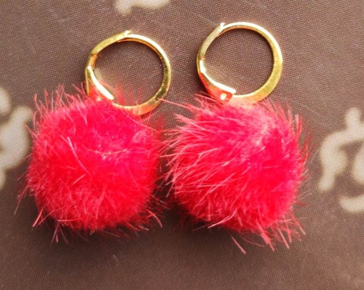 Minimalist Earrings Pom Pom Hoop Earrings Statement Earrings 2025