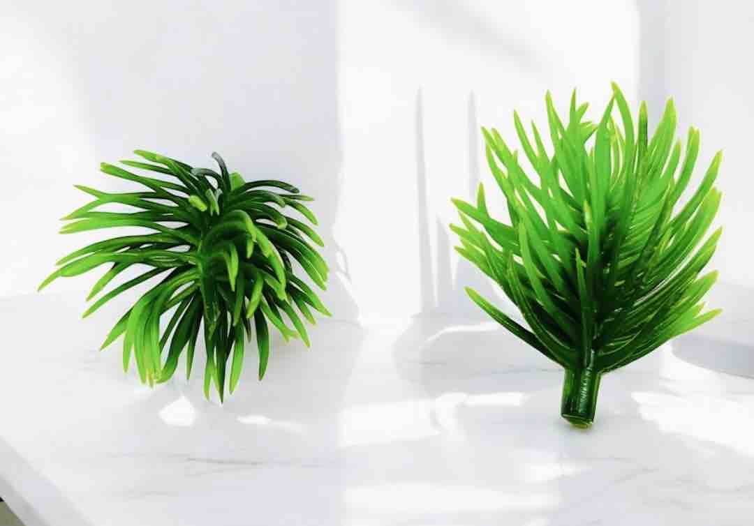 Pvc Leaves Green Plastic Pine Leaves(Pack of 100 pcs) | Garg Novelties