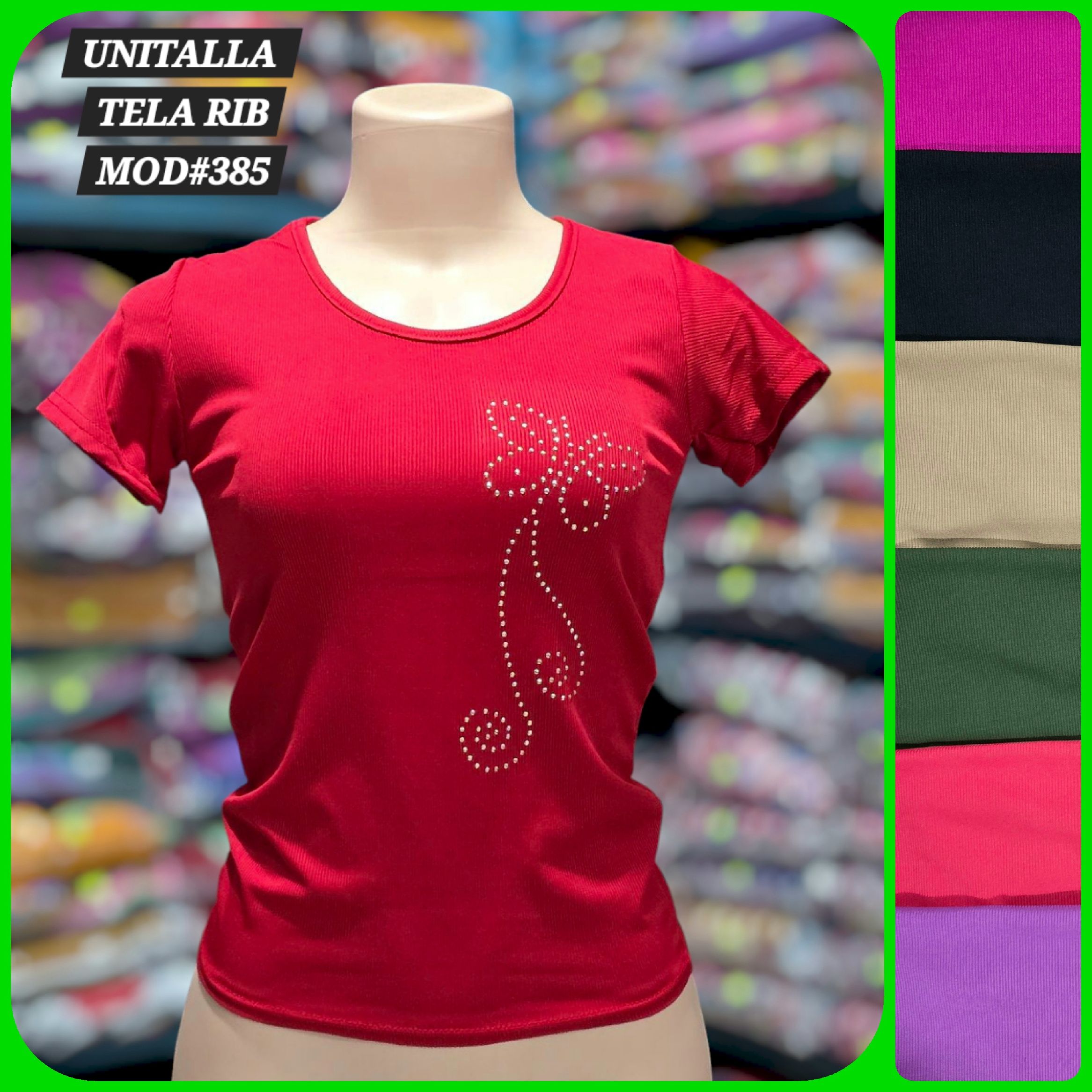 Tela Rib Blusas Con Tela De Licra Blusa Unitalla Juvenil De Tela