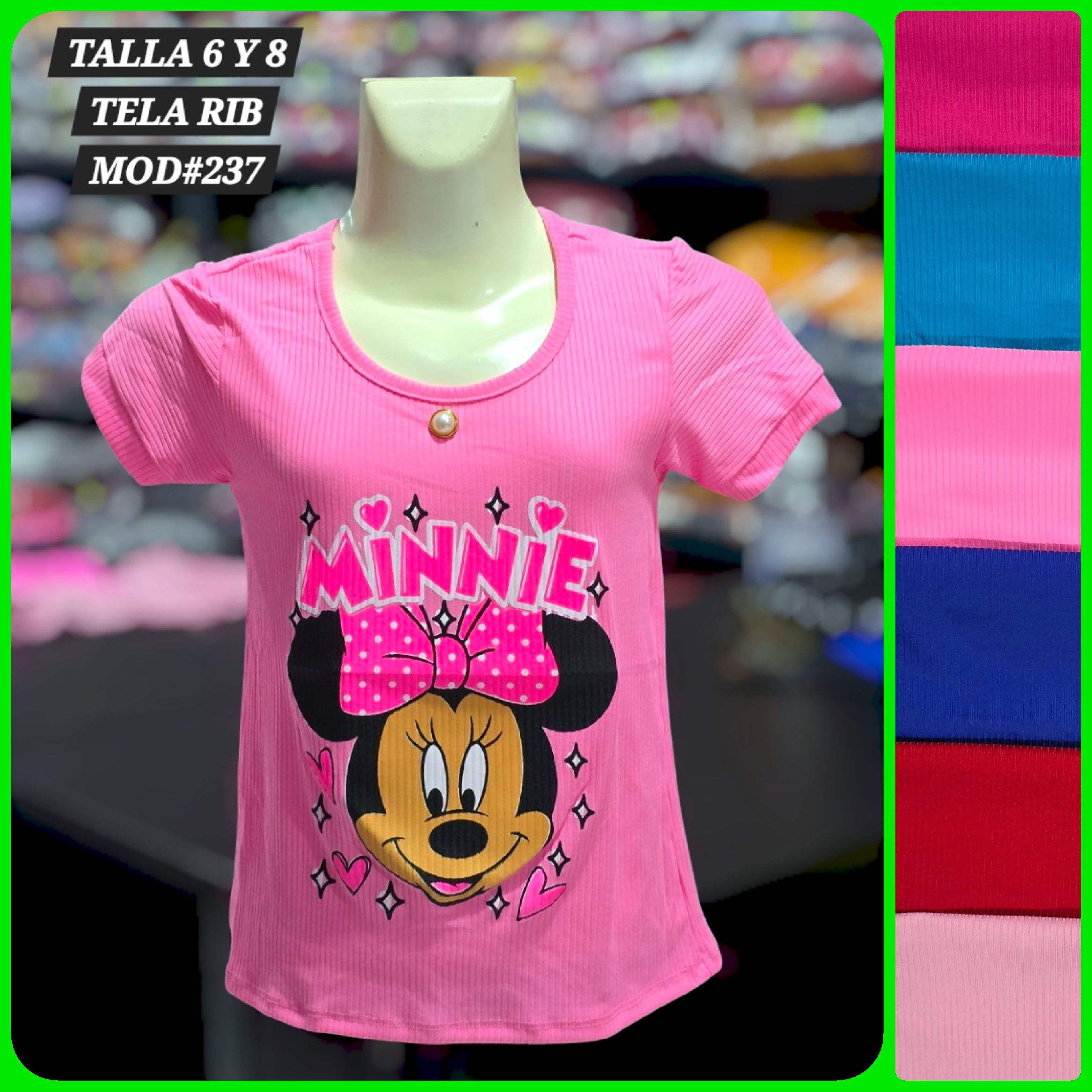Blusa de niña de talla y abarca para una niña de 4/5/6/7 años