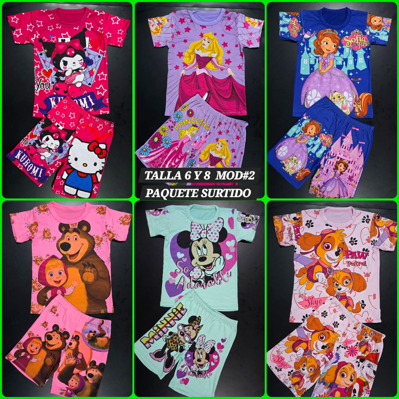 conjunto de niña talla y abarca para una niña de 5/6/7/ y