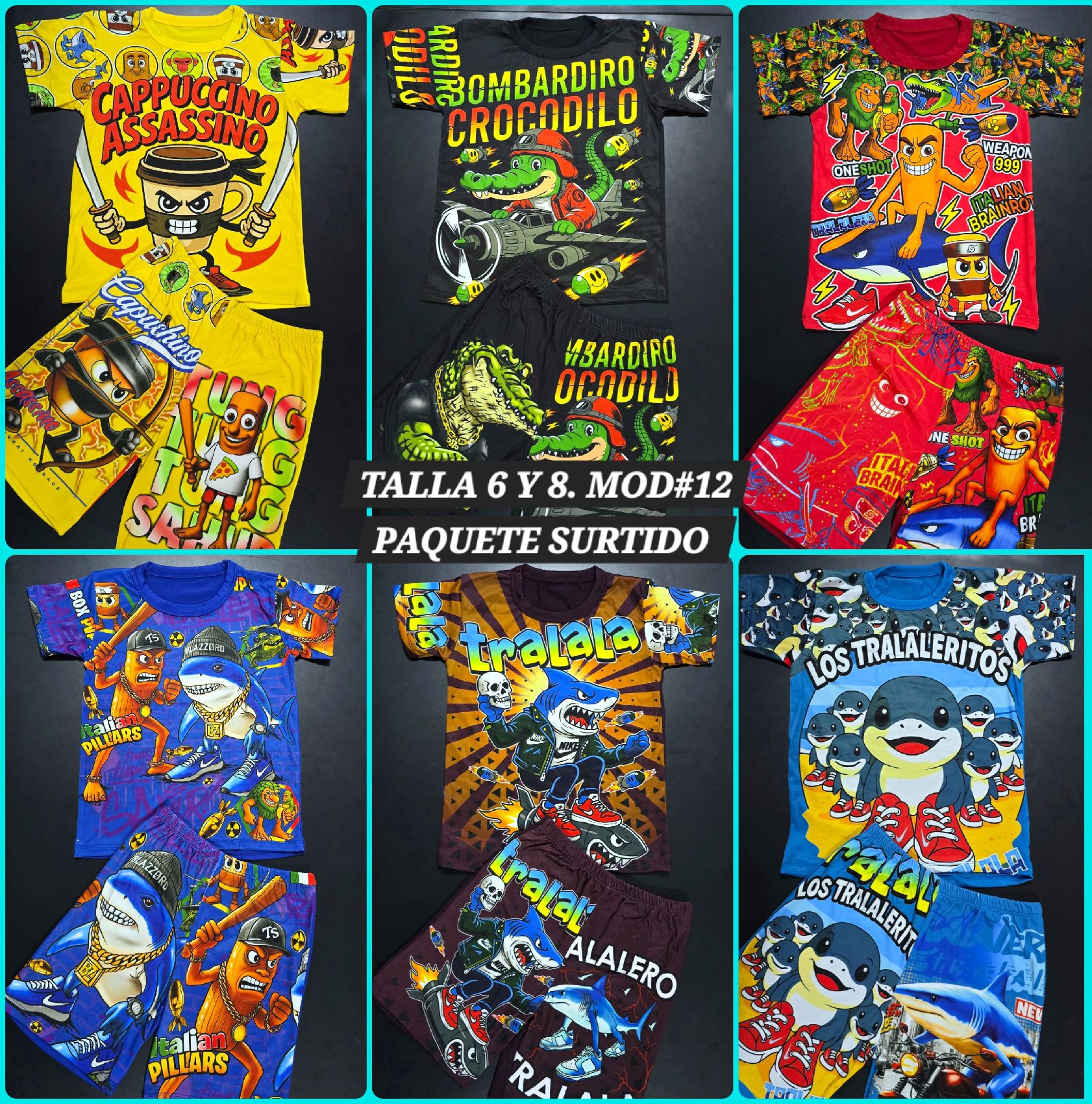 conjunto de niño talla y abarca para un niño de 5/6/7 años