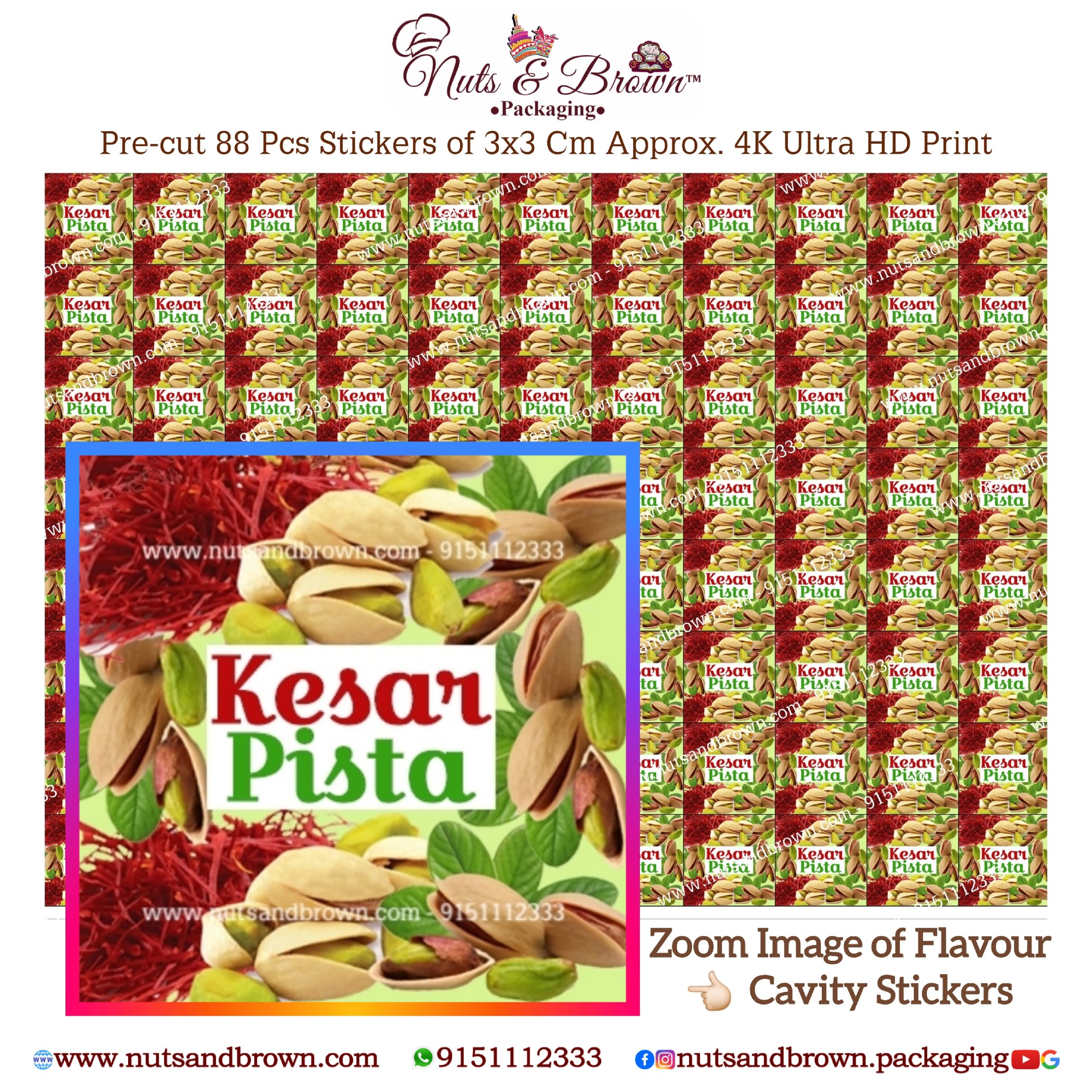 Chocolate Flavour Cavity Stickers | Nuts And Brown (Packaging)