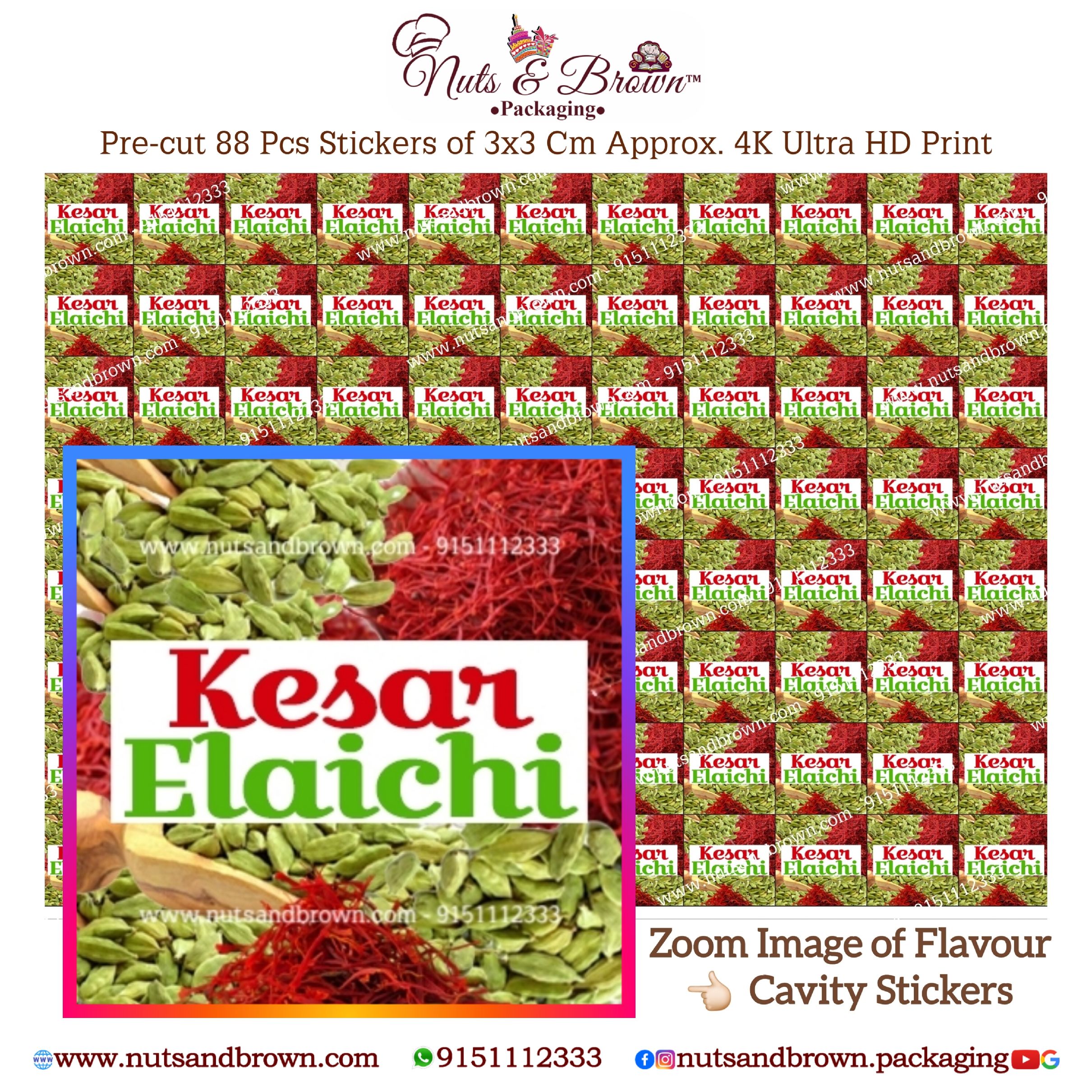 Chocolate Flavour Cavity Stickers | Nuts And Brown (Packaging)