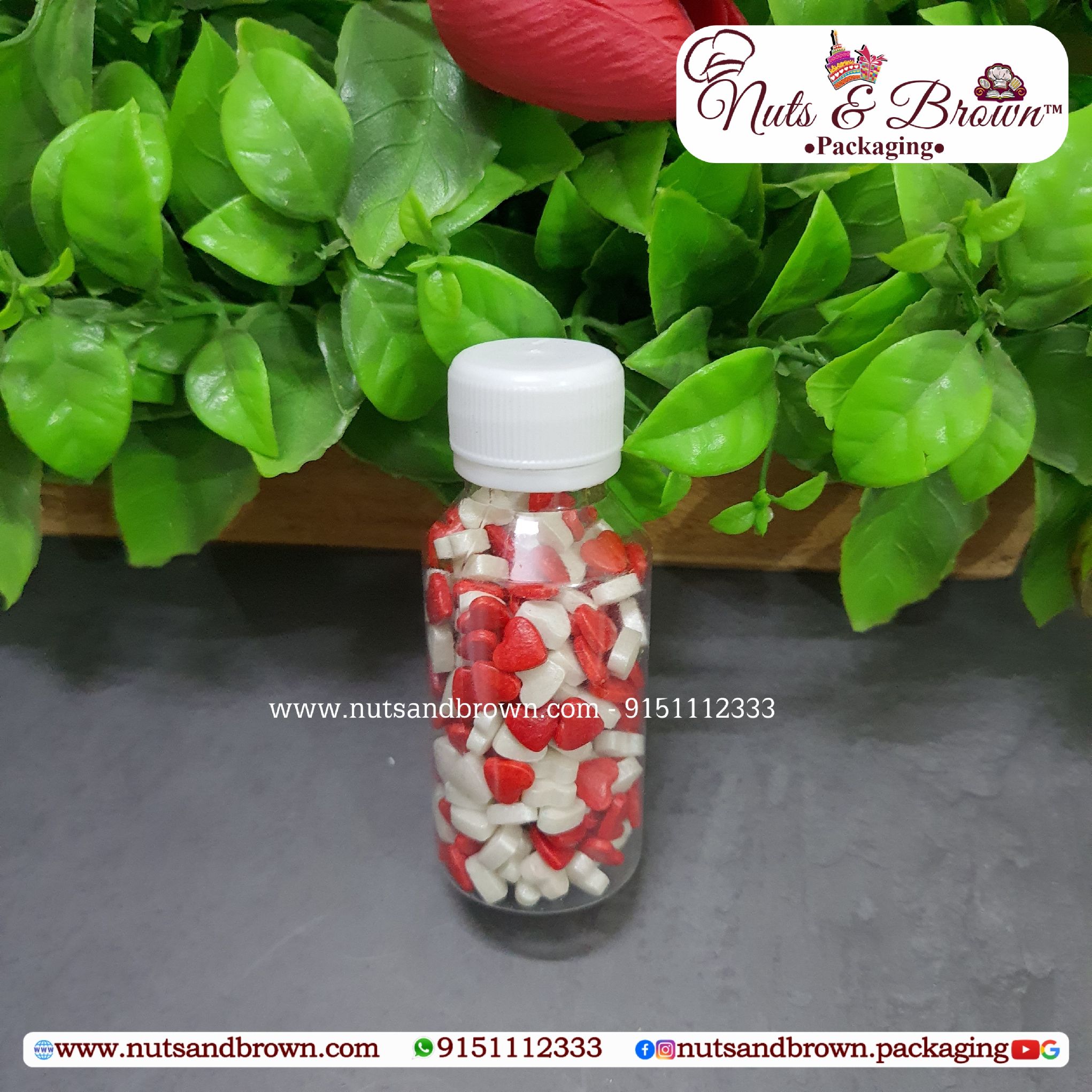 Sprinkles, Edible Confetti & Wafer Shells | Nuts And Brown (Packaging)