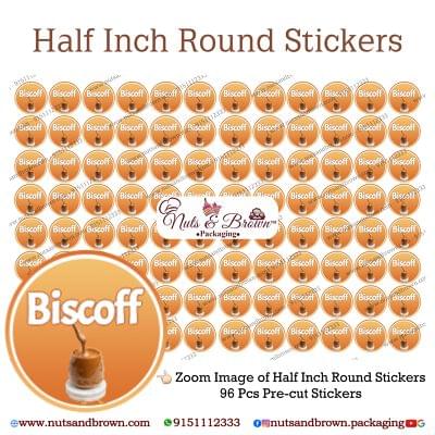 Half Inch Flavour Stickers | Nuts And Brown (Packaging)