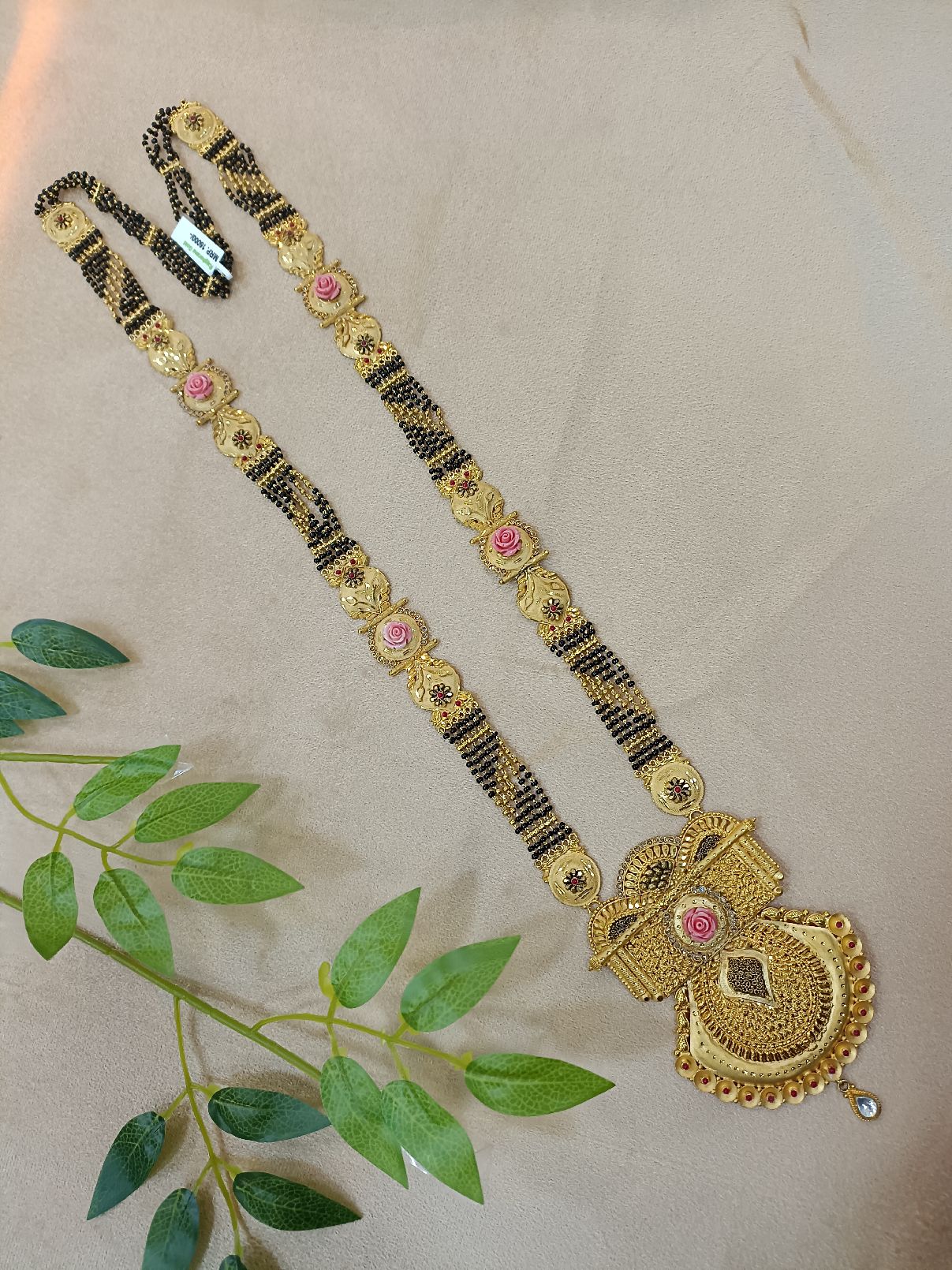 Jewellery Chandukaka Saraf Long Ganthan Design Saraf Long Ganthan