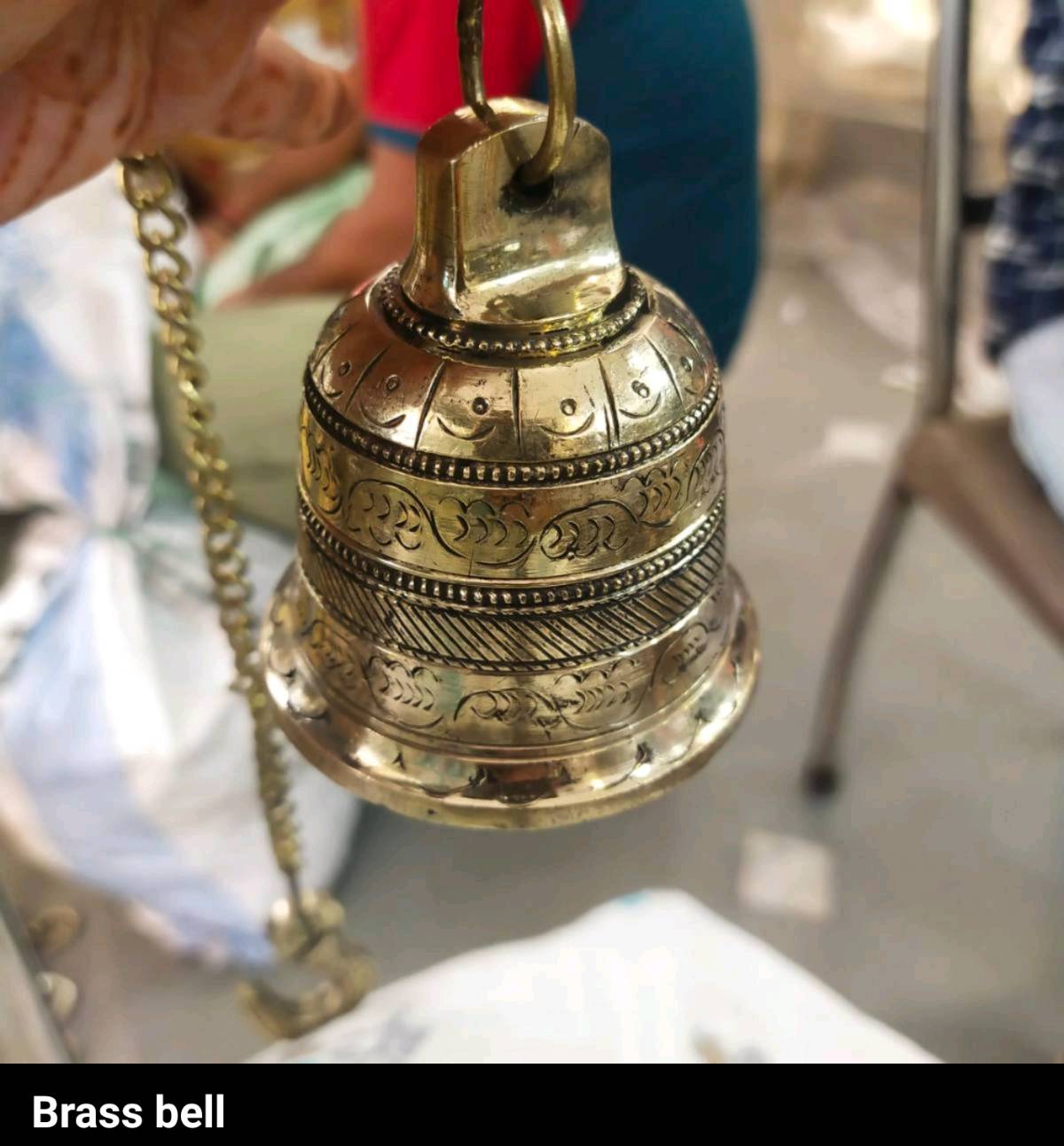 Brass Hanging Bell BHB-001 | Pooja Hanging Bell | Brass Pooja Bell For Temple Ghanti Mandir Made Of Top Brass Antique Asmita Creations