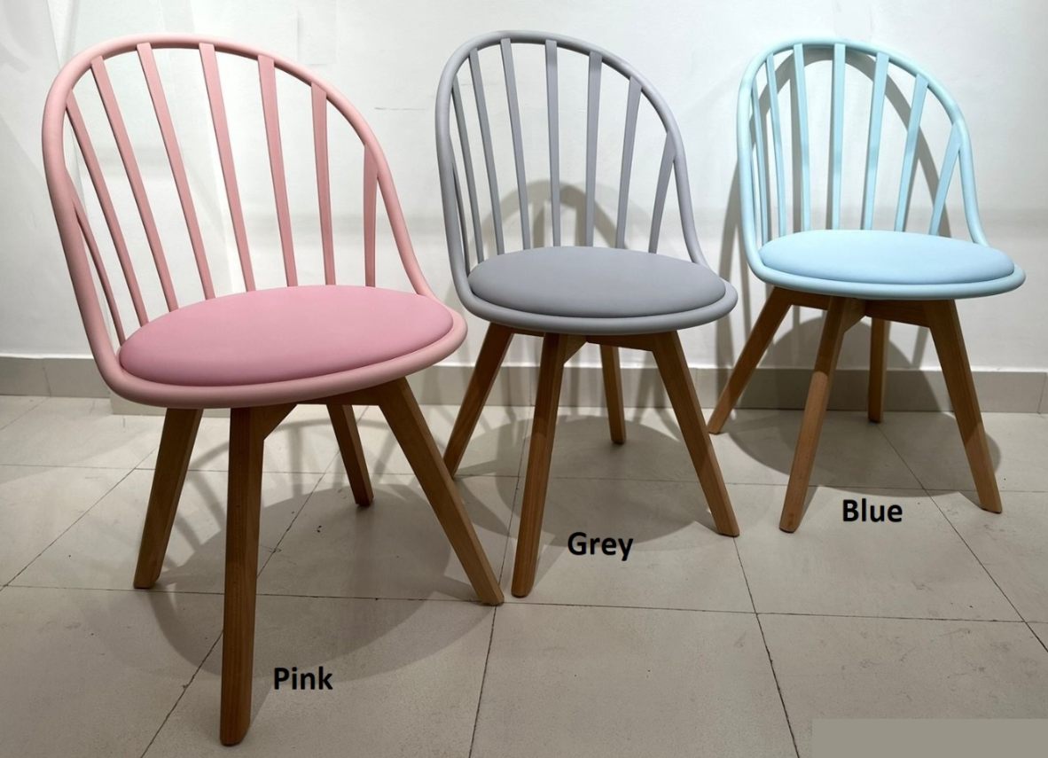 Cafe Chair 11 Pink Grey Blue Maverick Interio