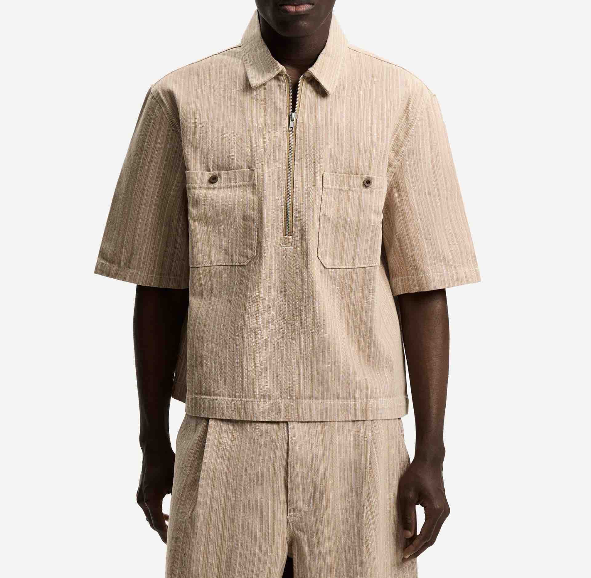 Camisa Bershka denim rayas Sneaker hype Cuba