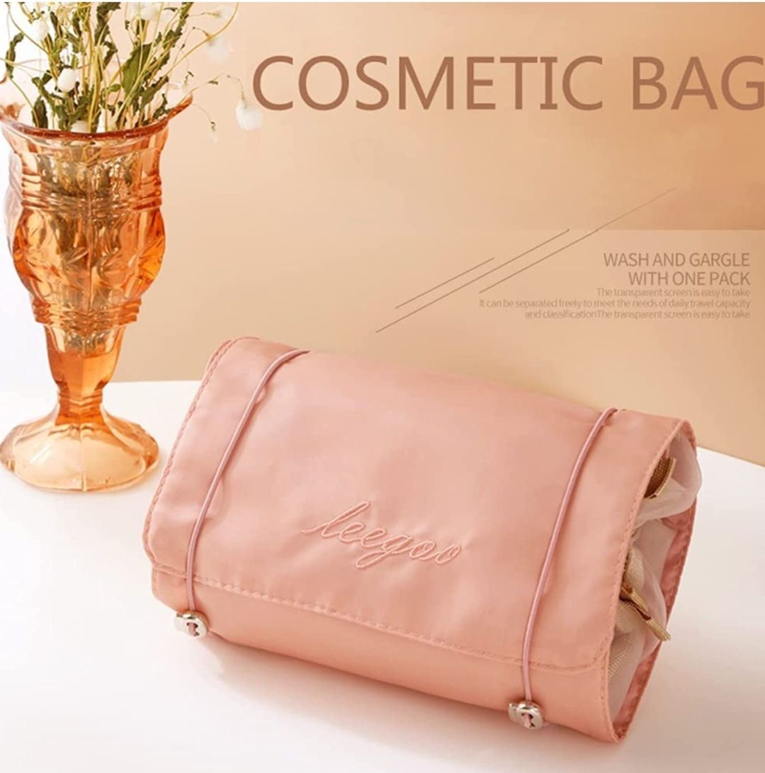 Roll Up Toiletry Bag With Removable Compartments Roll Up Makeup