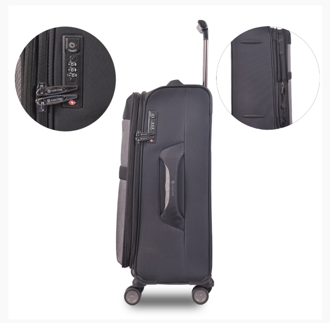 Carlton Yorkshire Black Medium Check-in Luggage Lounge