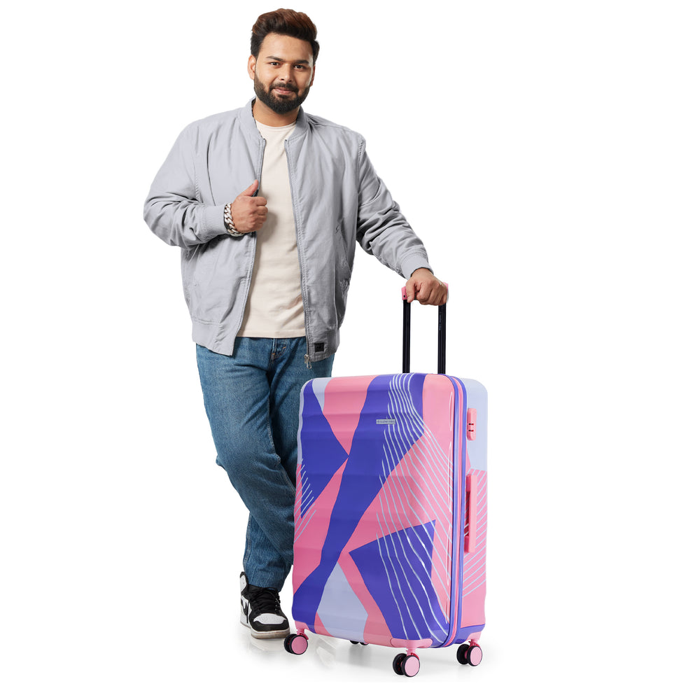 Nasher Miles Chicago Medium Check-in Pink Luggage Lounge