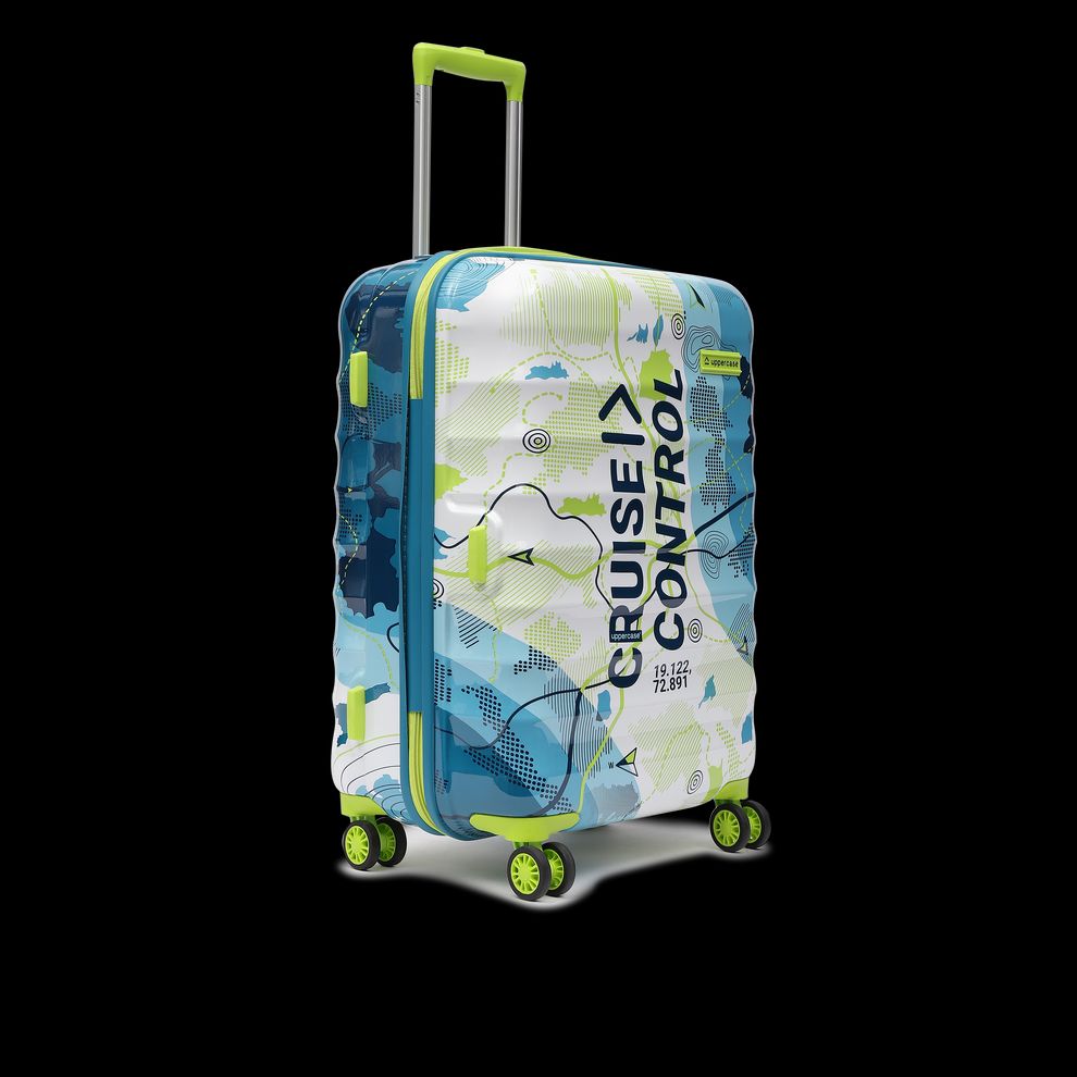 Uppercase Geo Trolley Large Blue Luggage Lounge