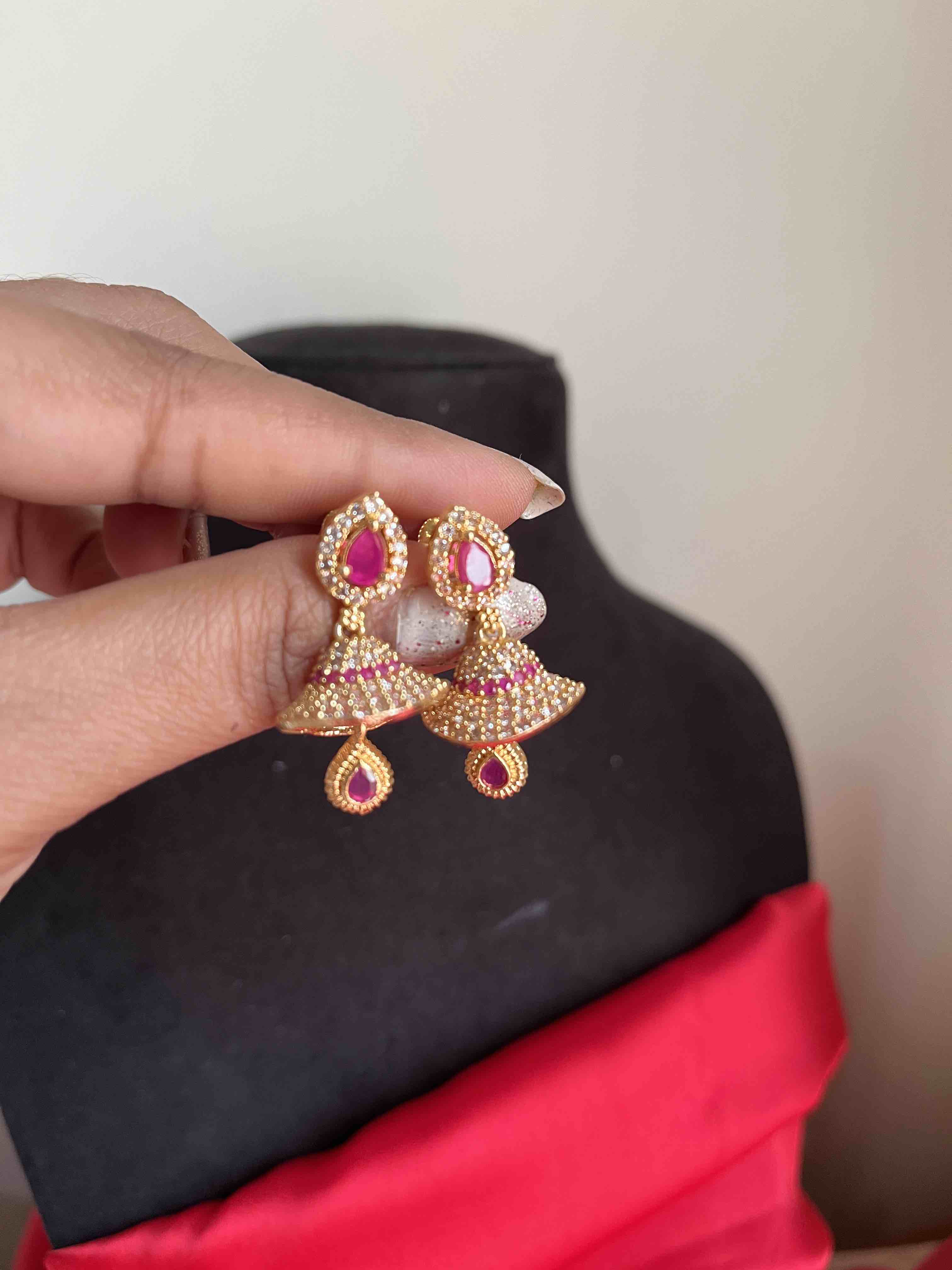 CZ Premium Micro Gold Plated Jhumka EthniQ